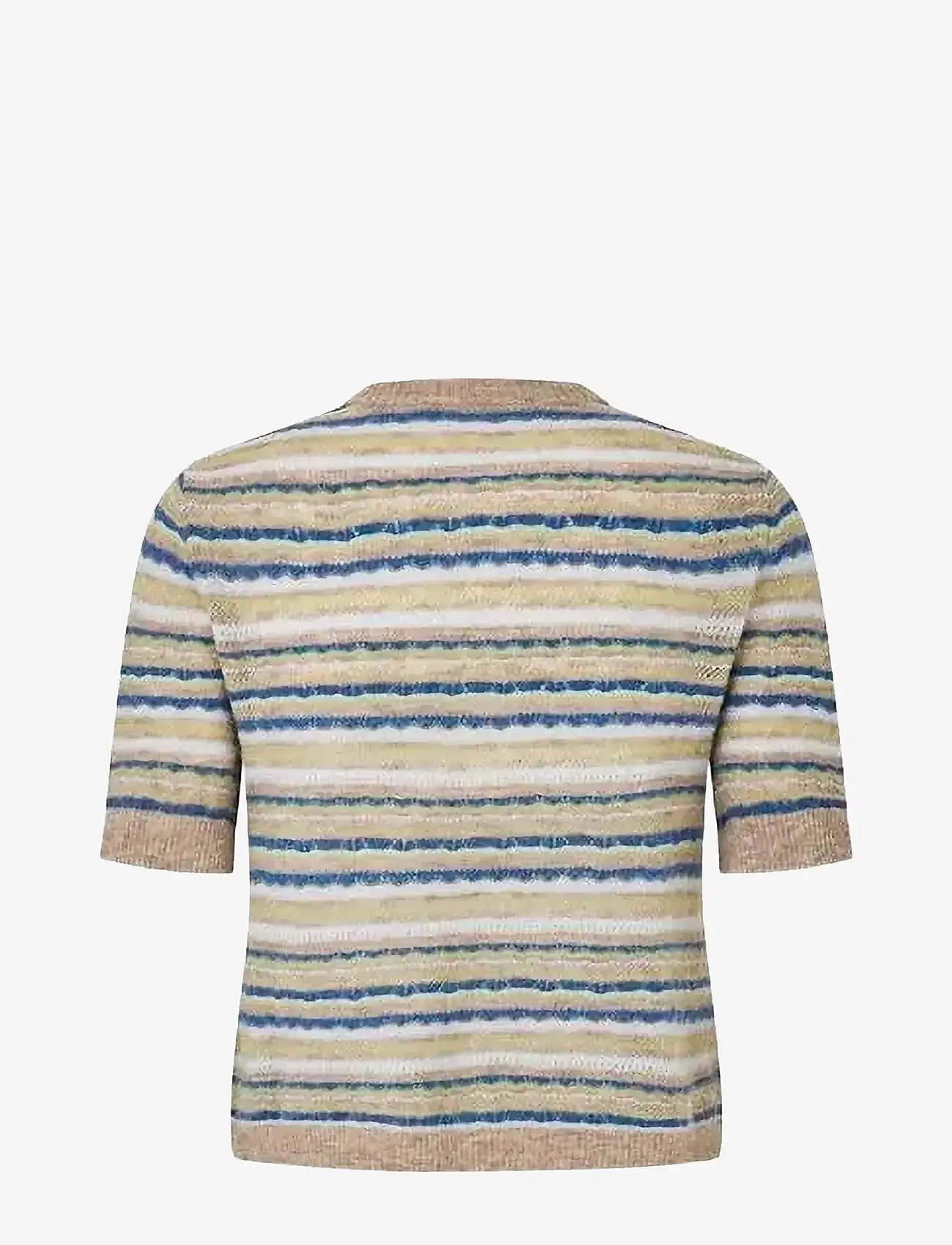 nué notes - Sten Cardigan - autumn clothing - 972 denim stripe - 1