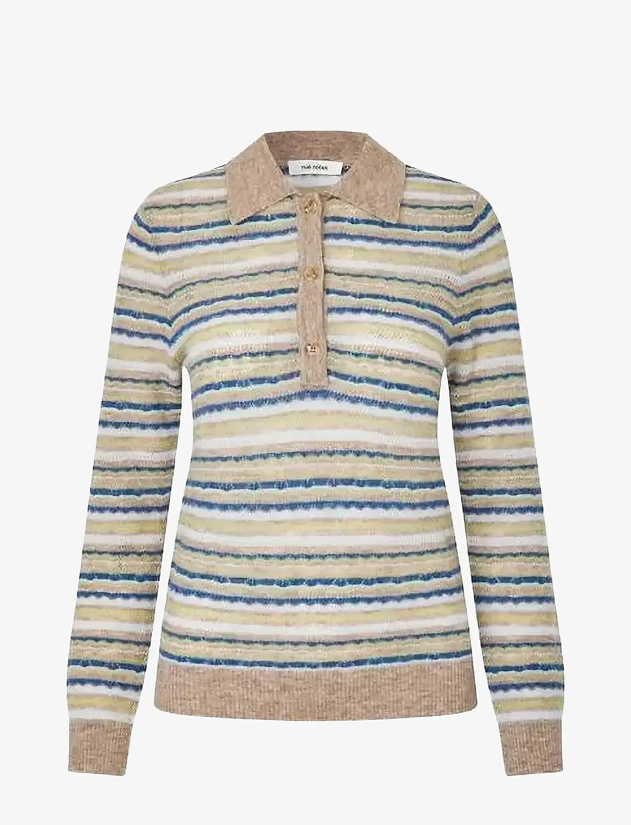 nué notes - Falkirk Poloshirt - striktrøjer - 972 denim stripe - 1