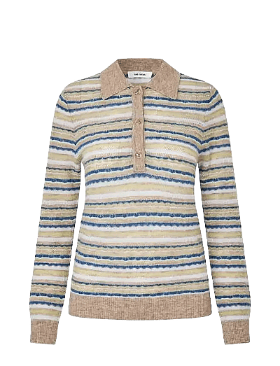 nué notes Falkirk Poloshirt - Poloer - 972 DENIM STRIPE / multi