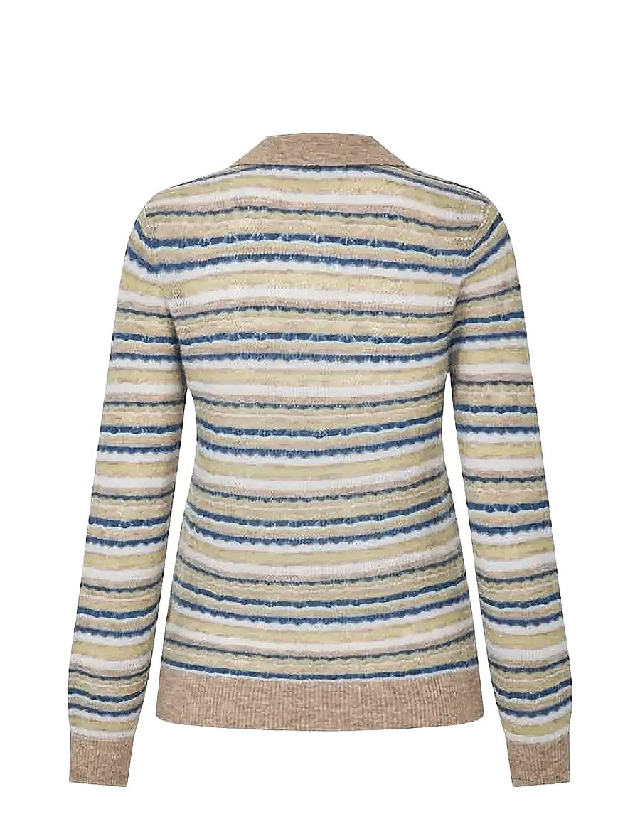 nué notes - Falkirk Poloshirt - striktrøjer - 972 denim stripe - 2