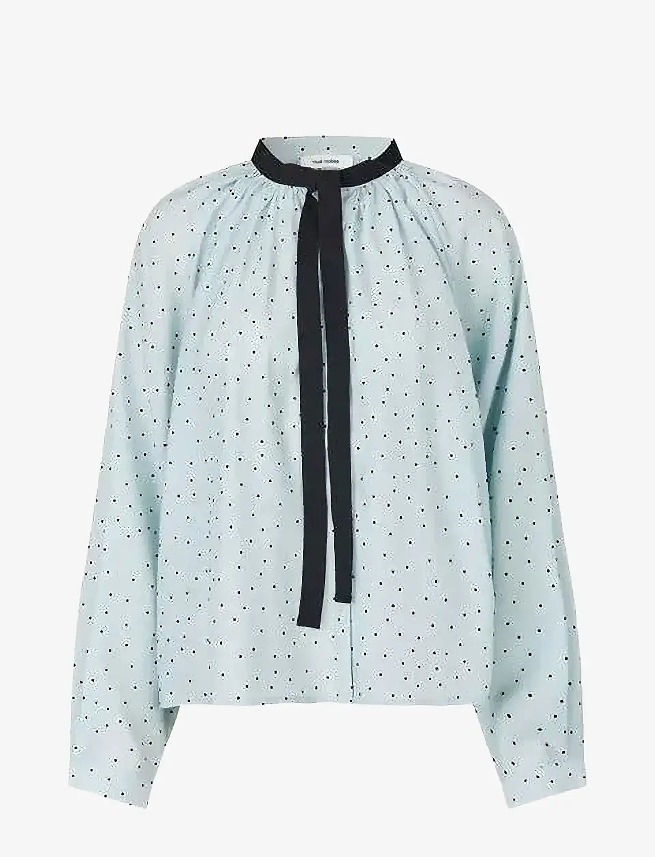 nué notes - Paisley Shirt - langærmede skjorter - 471 ice water - 0