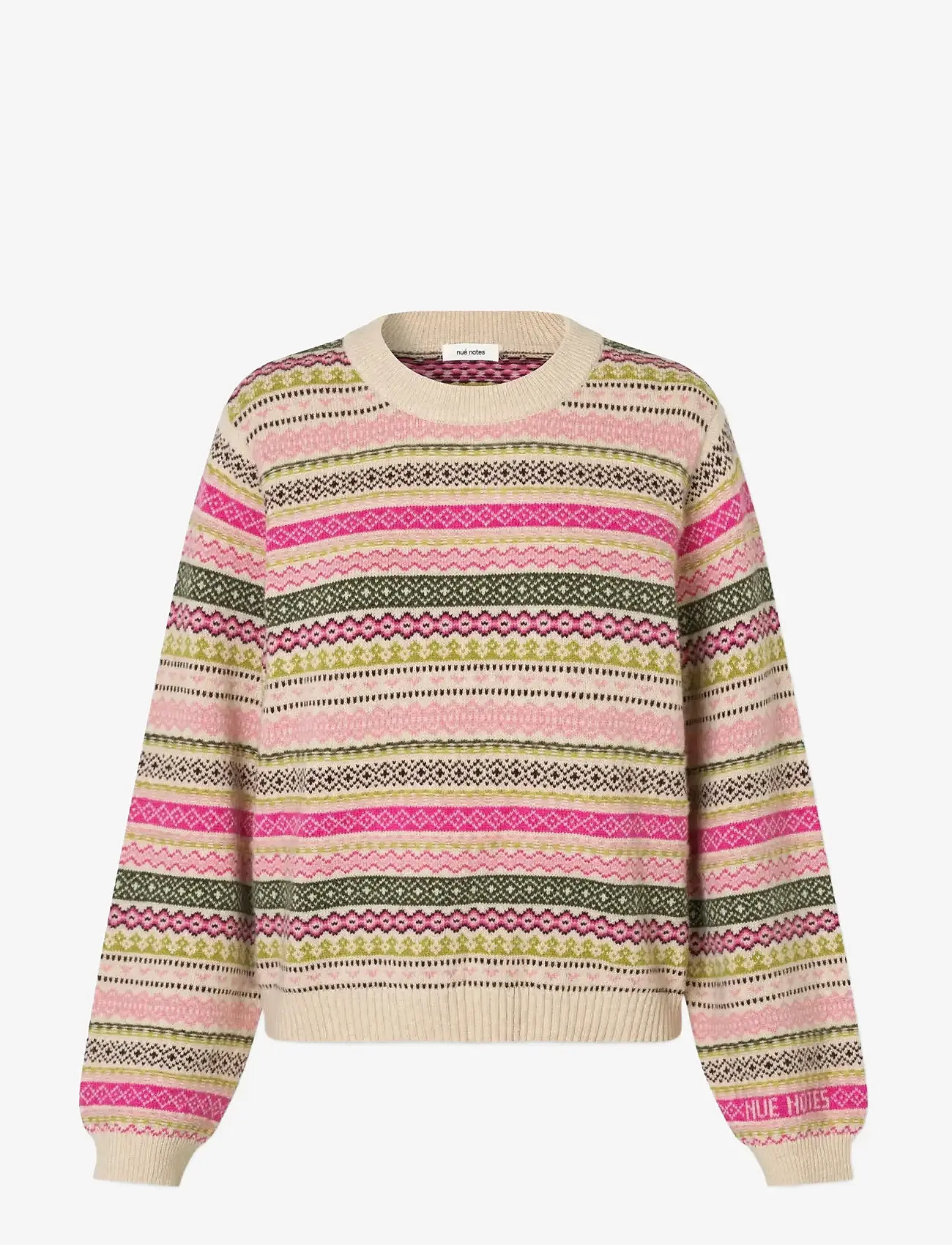 nué notes - Merida Crewneck - sügisesed riided - 978 pink multi knit - 0