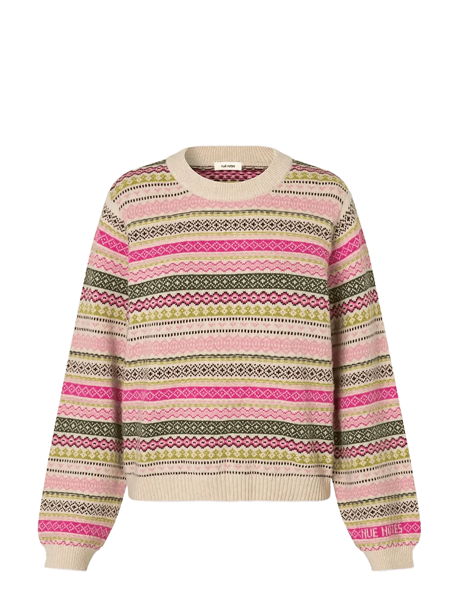 nué notes - Merida Crewneck - kampsunid - 978 pink multi knit - 0