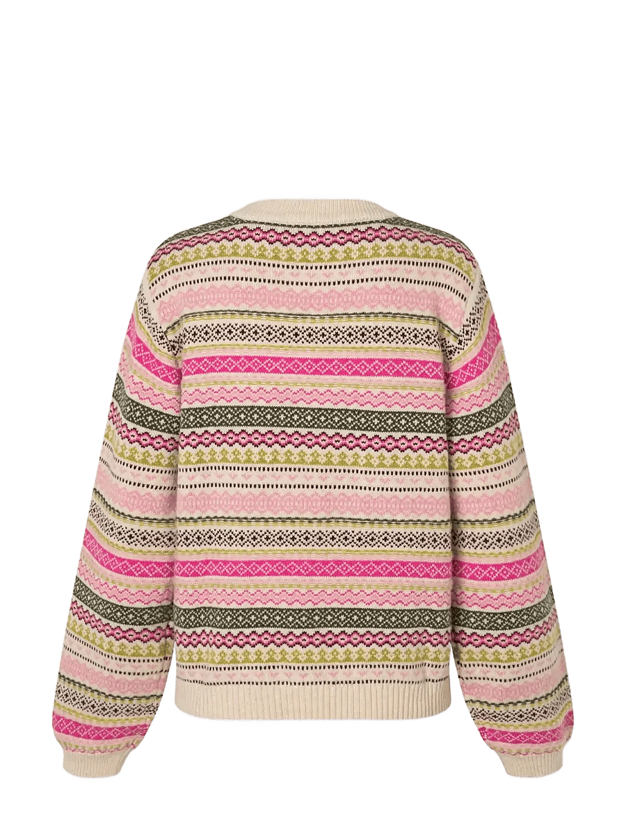 nué notes - Merida Crewneck - kampsunid - 978 pink multi knit - 1