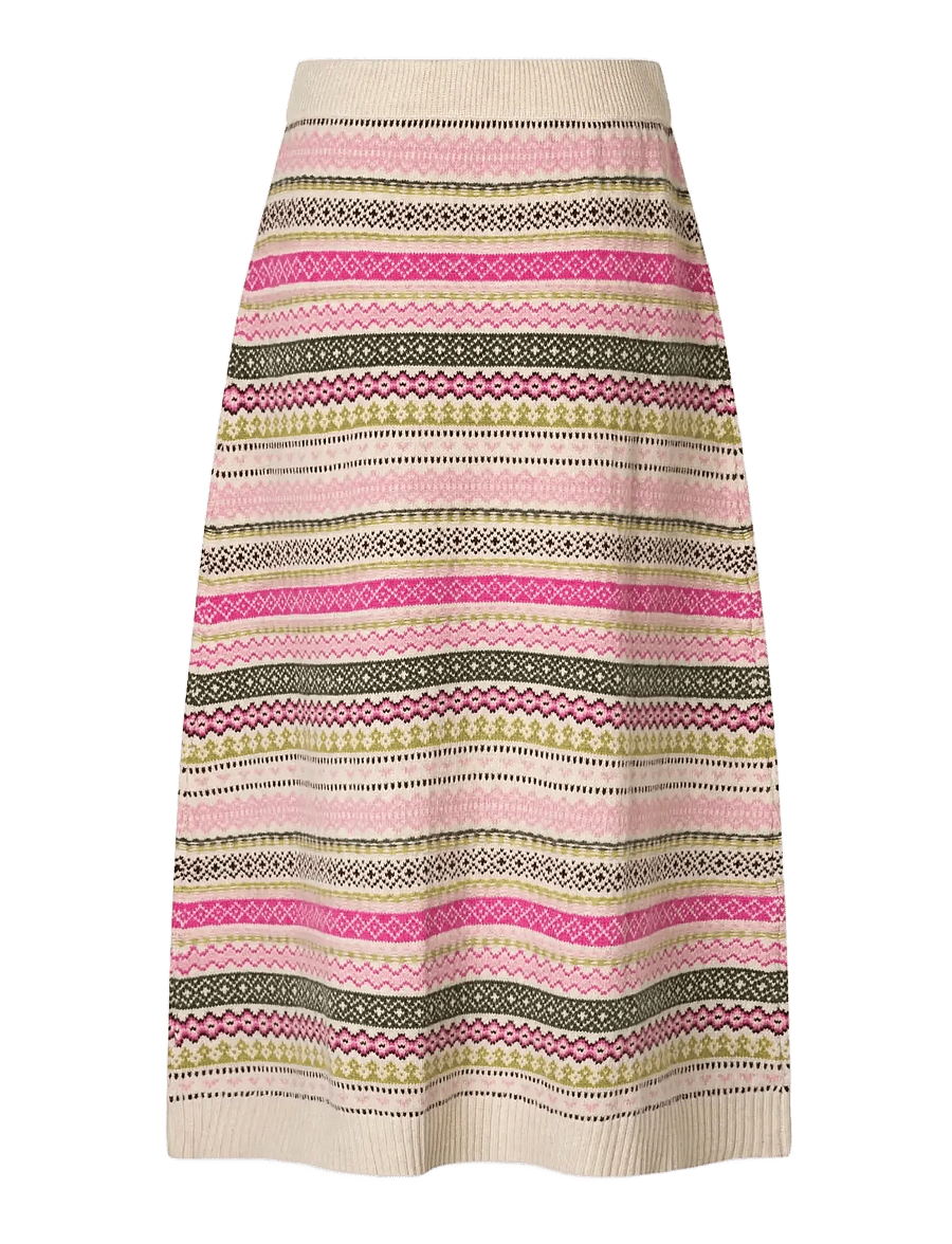 nué notes - Sean Filipe Skirt - strickröcke - 978 pink multi knit - 1