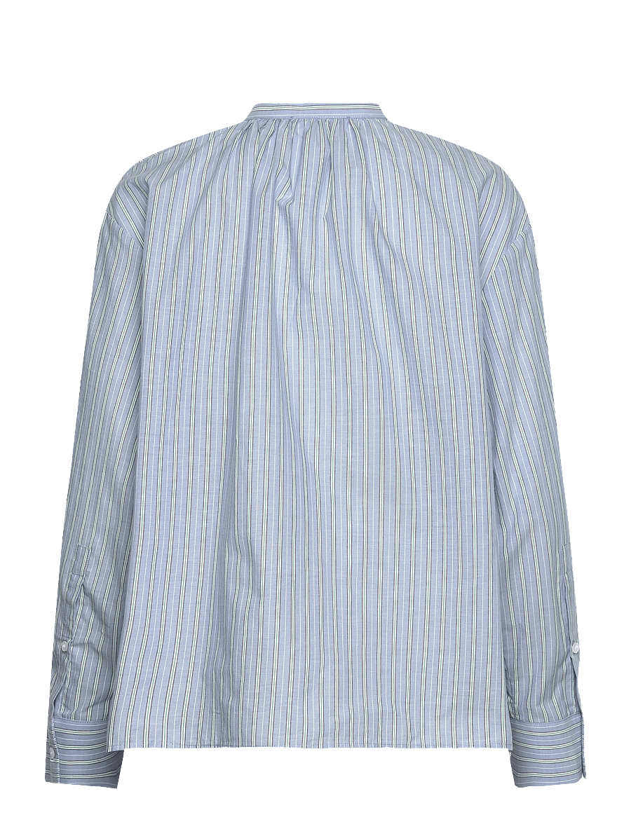 nué notes - Florian Shirt - långärmade skjortor - 480 smoke blue - 1