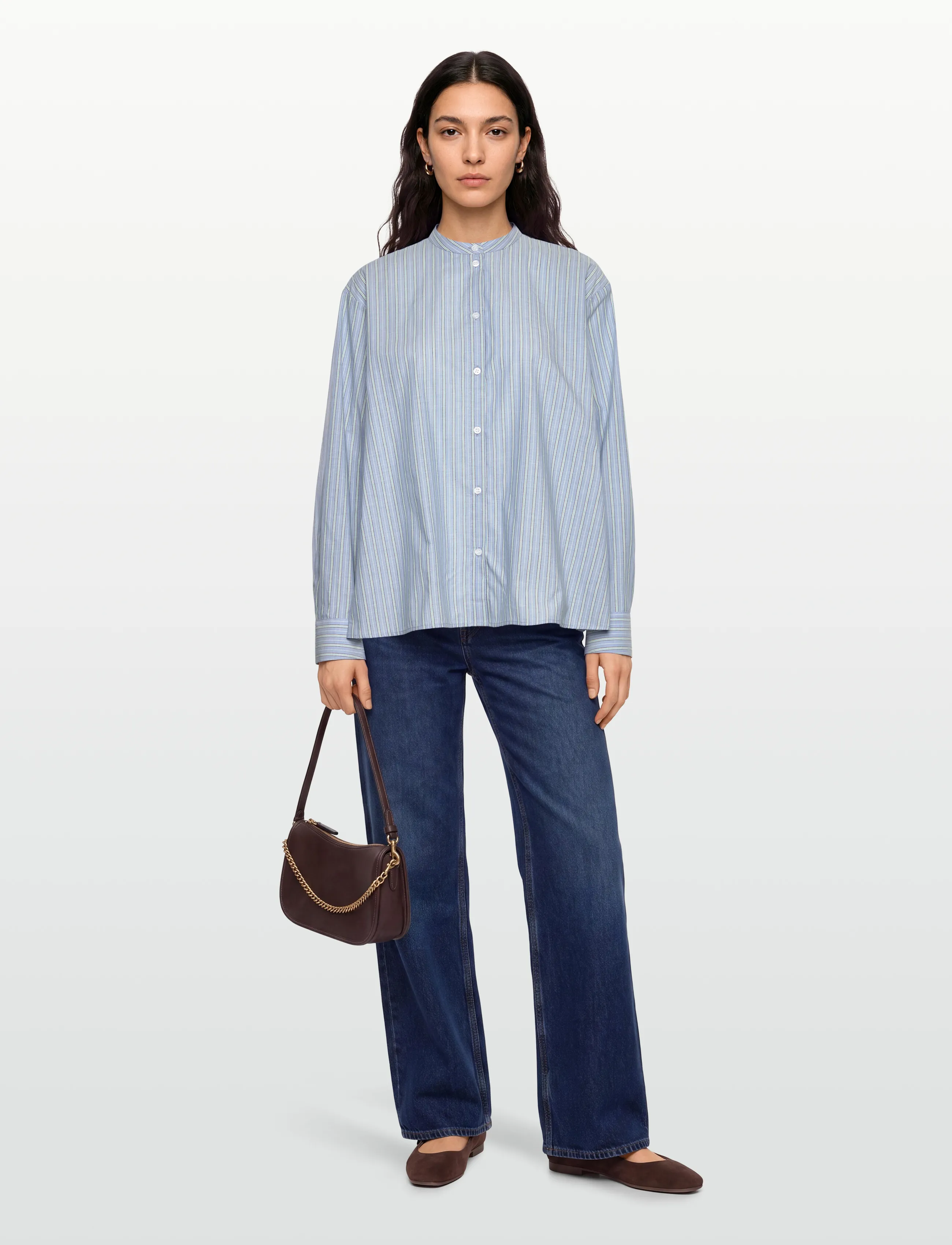 nué notes Florian Shirt, 36, Shirts, Blau - Long-sleeved, Frauen