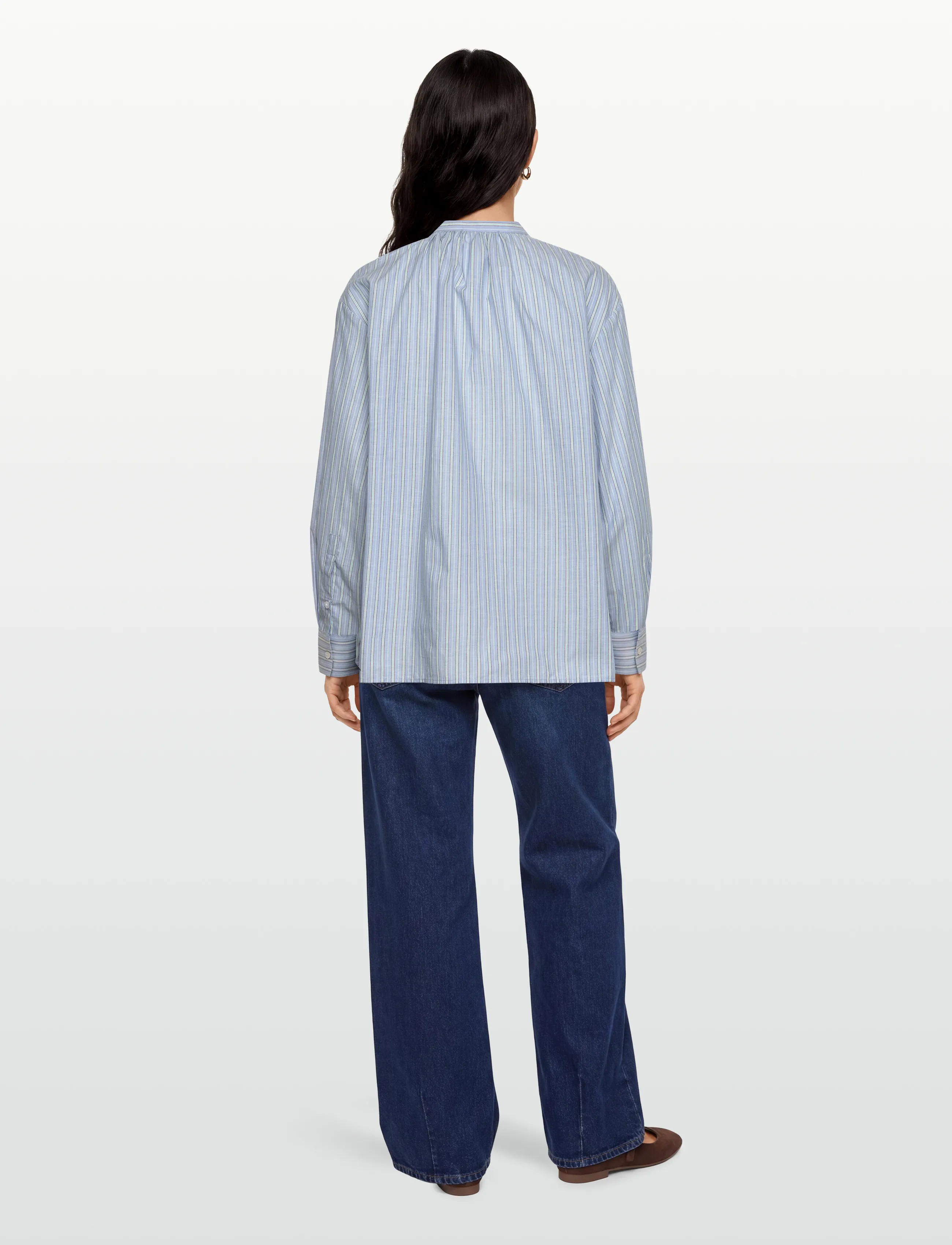 nué notes - Florian Shirt - langärmlige hemden - 480 smoke blue - 4