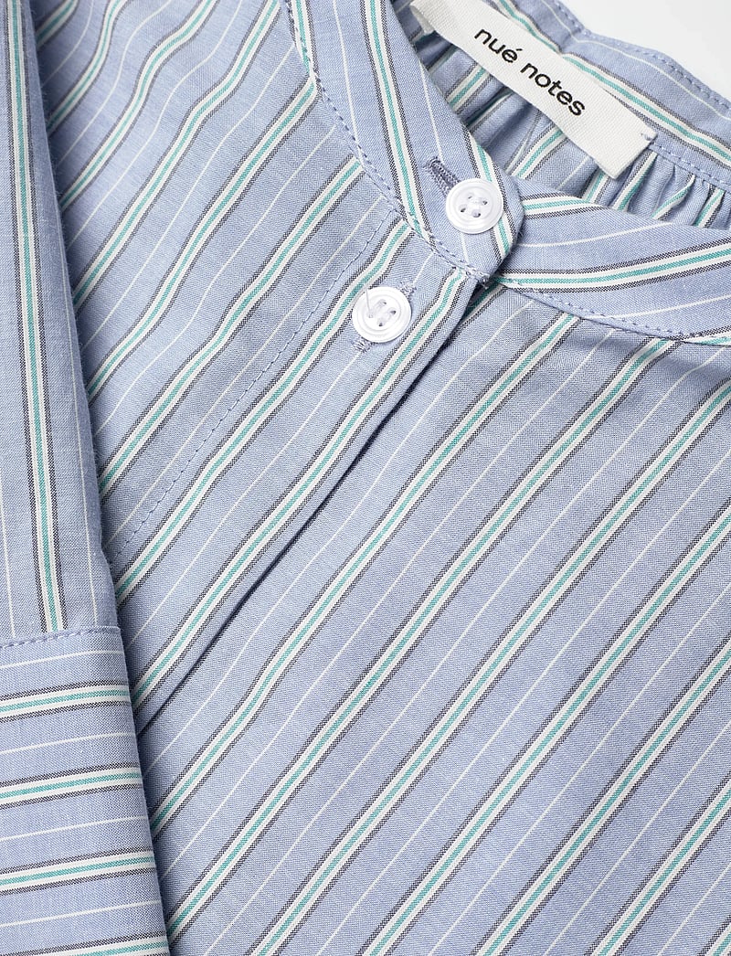 nué notes - Florian Shirt - langärmlige hemden - 480 smoke blue - 2
