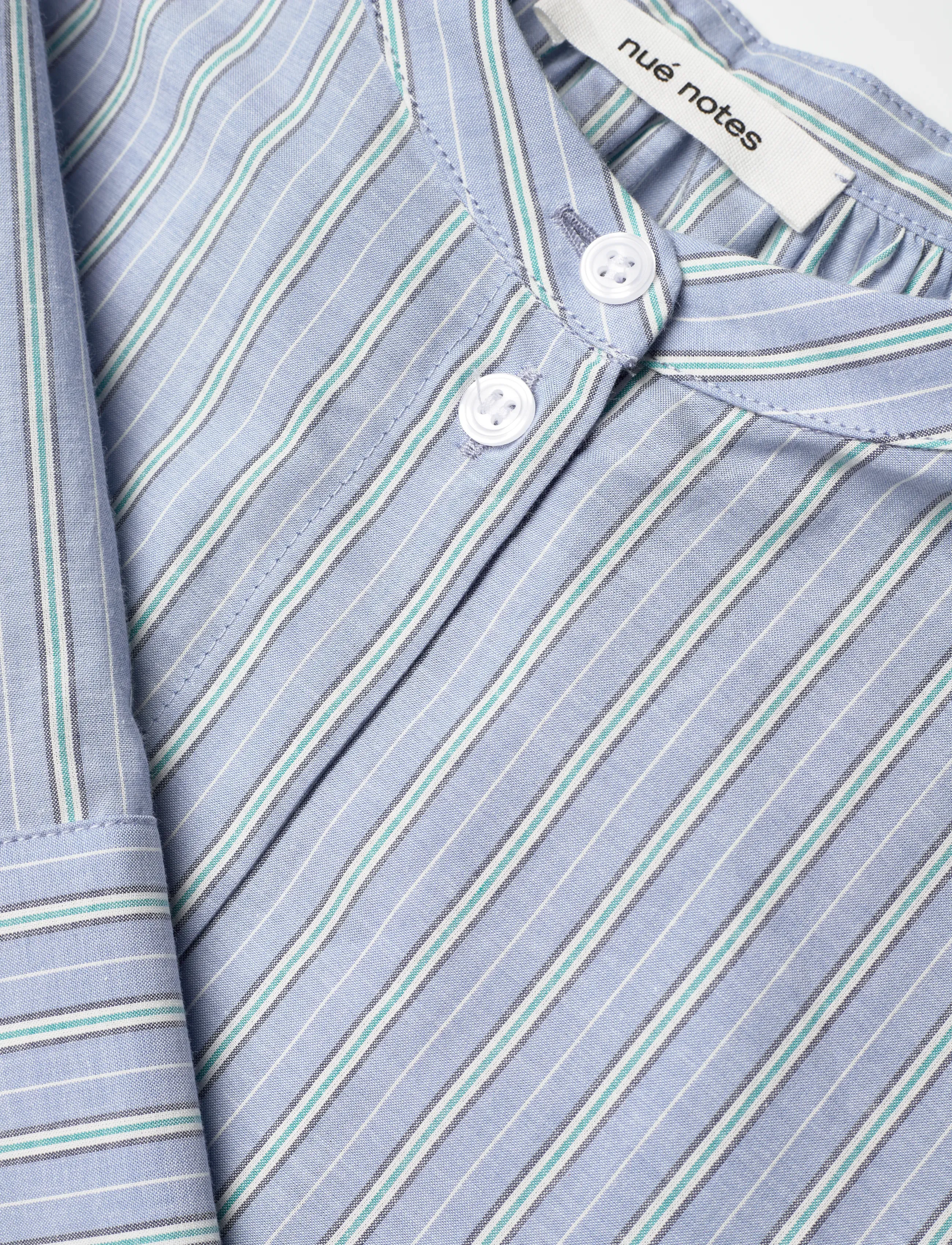 nué notes - Florian Shirt - långärmade skjortor - 480 smoke blue - 2