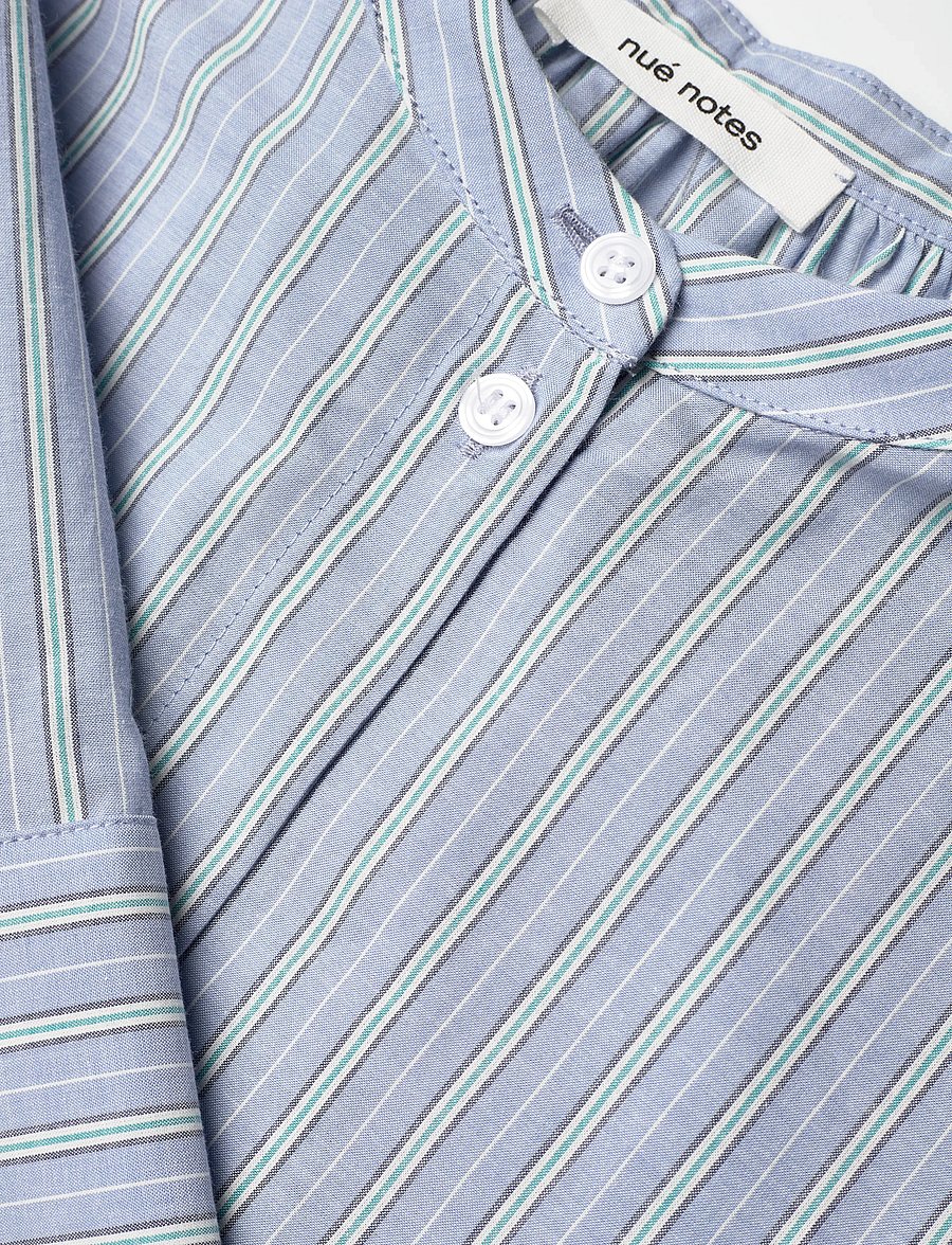 nué notes - Florian Shirt - långärmade skjortor - 480 smoke blue - 2