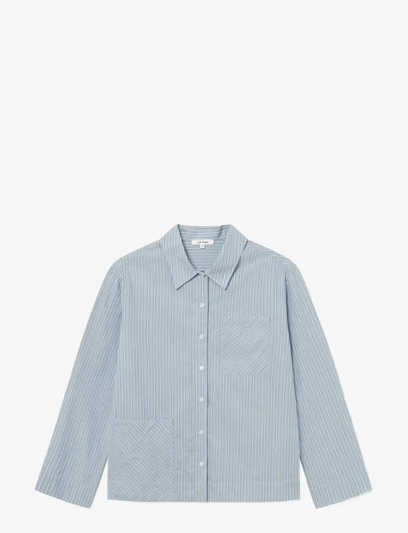 nué notes - Clovis Shirt - long-sleeved shirts - 480 smoke blue - 0