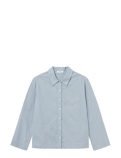 nué notes Clovis Shirt - Pikkade varrukatega särgid - 480 SMOKE BLUE / blue