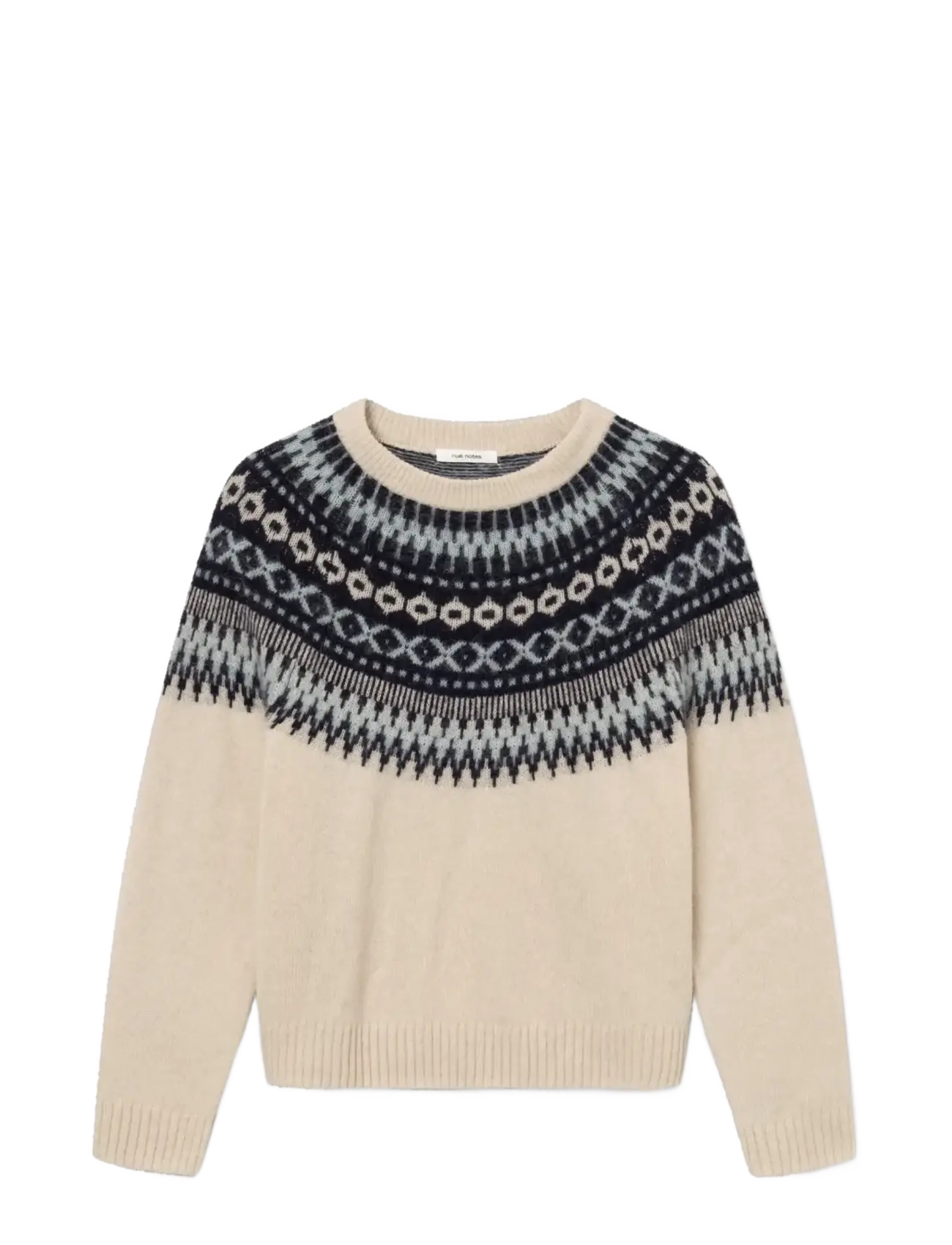 Edmund Crewneck - 921 ICY EGRET JACQUARD