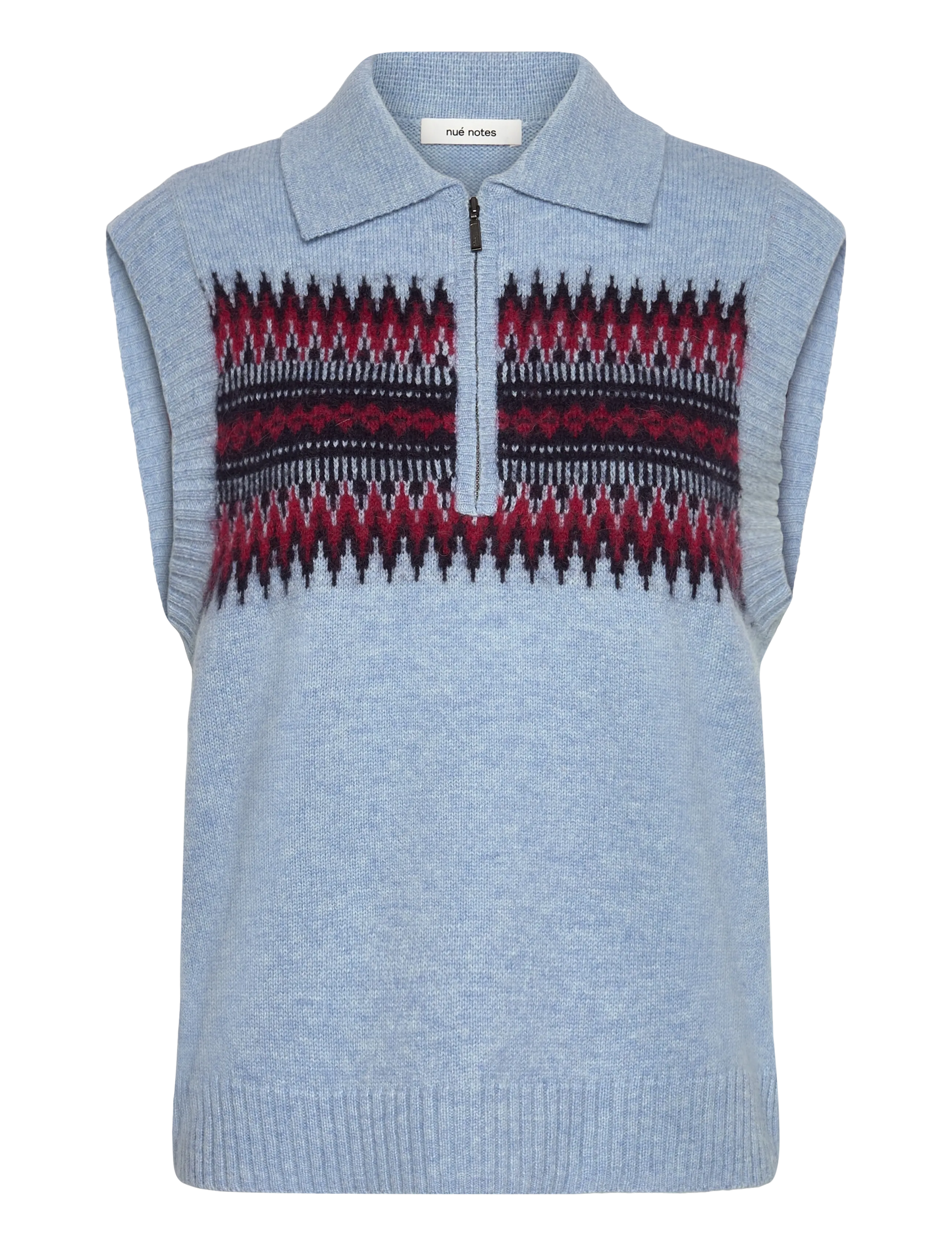 nué notes Adan Vest - Nué notes - 922 ICY CHERRY JACQUARD / blue