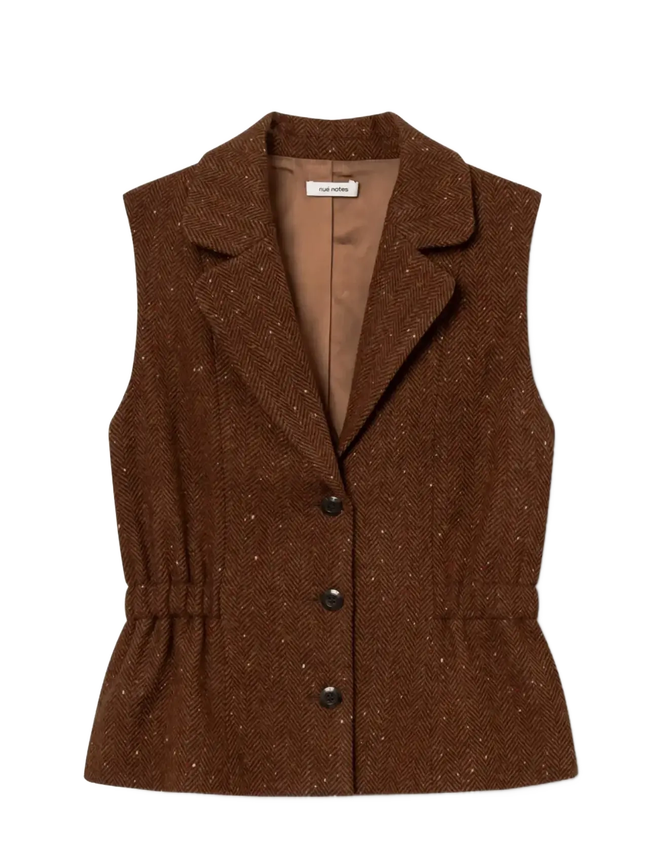 nué notes Ansel Vest, 36, Brown, Veste > Strikkede Veste, Dame