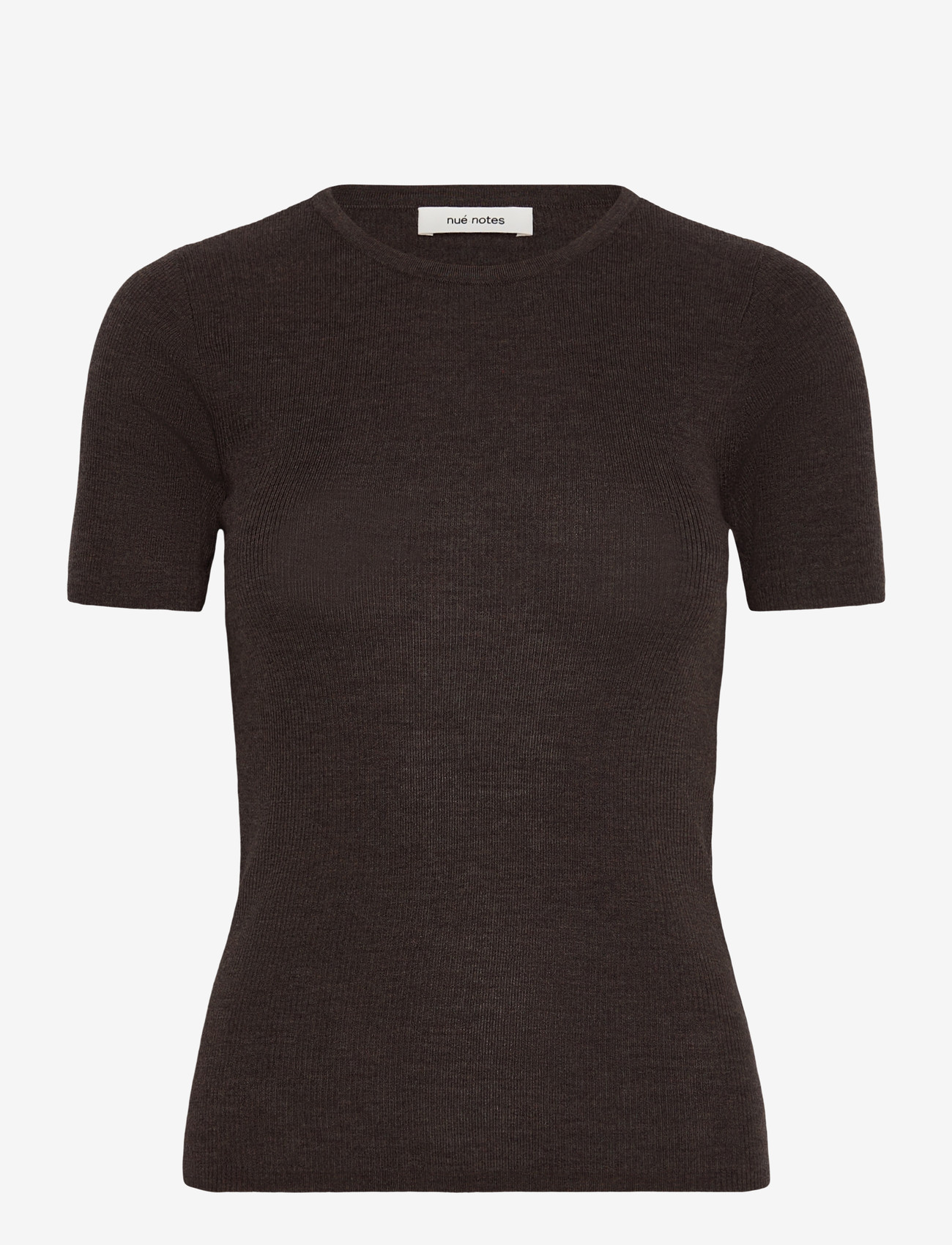 nué notes - Chico Crewneck - t-shirty - 759 dark brown melange - 0