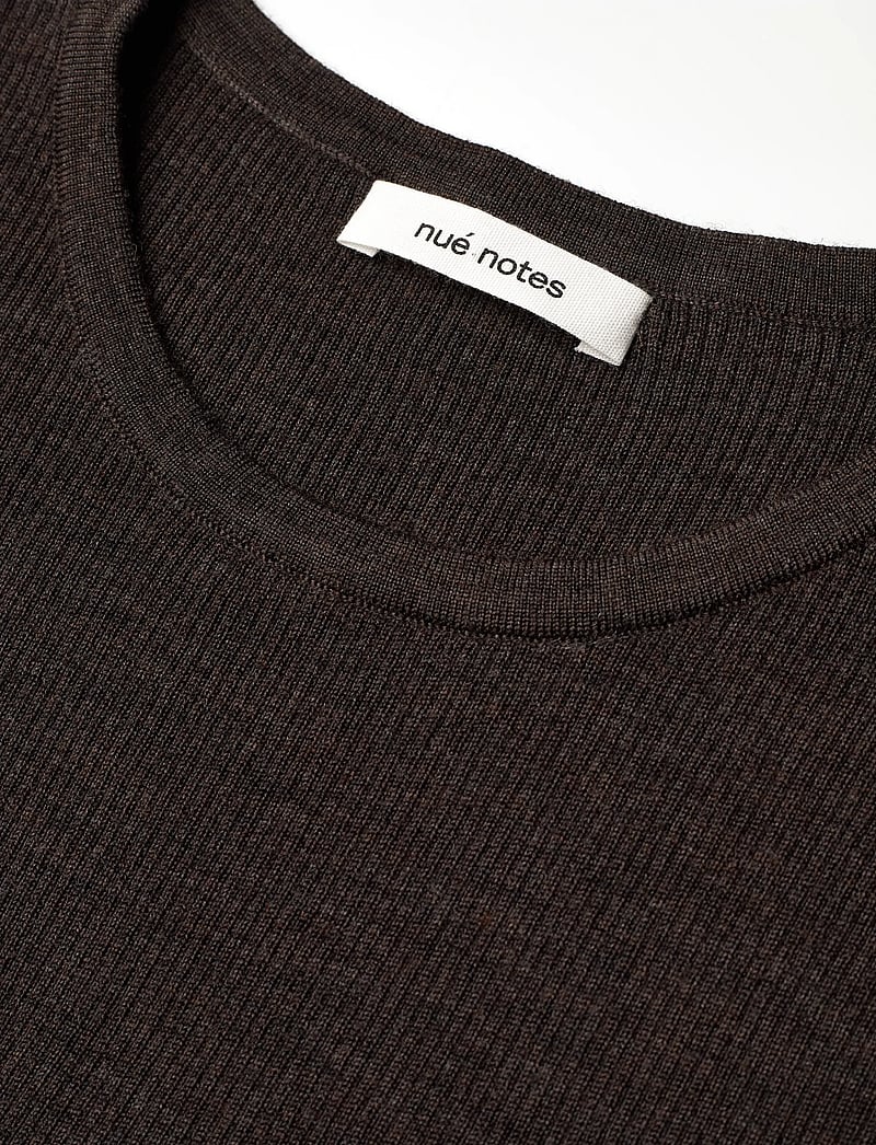 nué notes - Chico Crewneck - t-shirts - 759 dark brown melange - 2