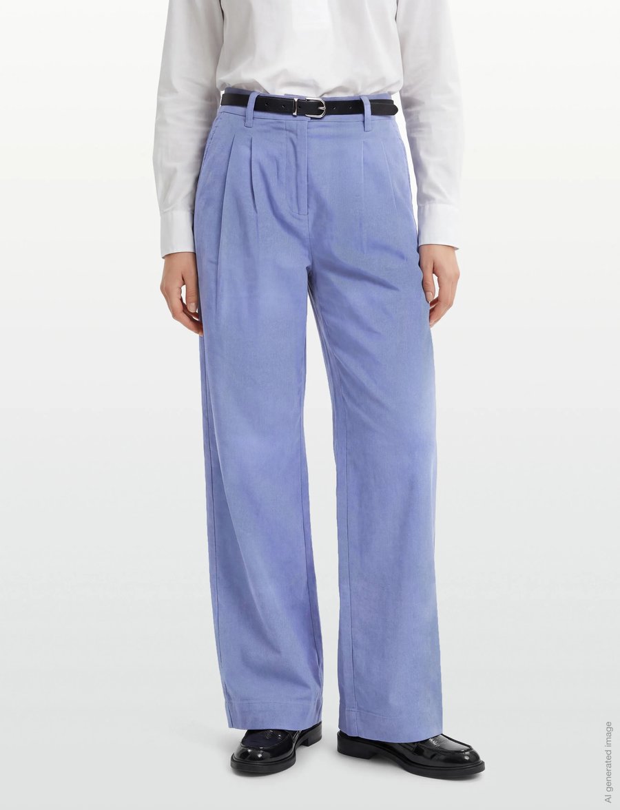 nué notes - Russell Pants - bukser med brede ben - 466 provincial blue - 3