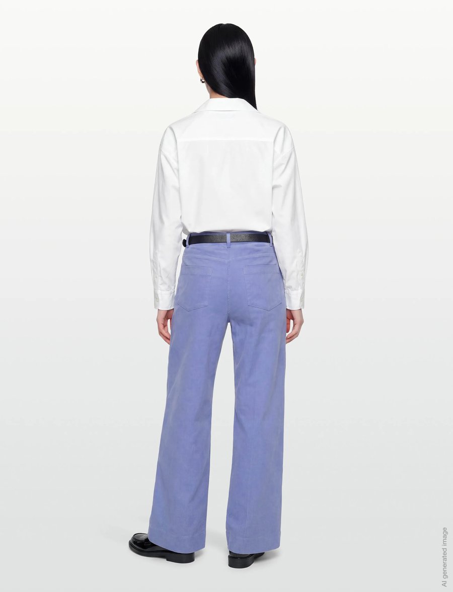 nué notes - Russell Pants - bukser med brede ben - 466 provincial blue - 4