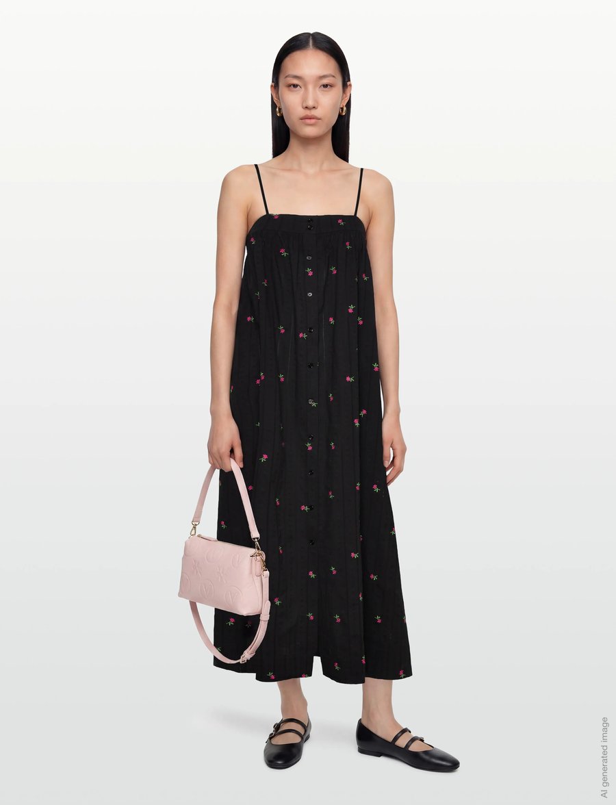 nué notes - Matteo Dress - sommerkleider - 999 black - 0