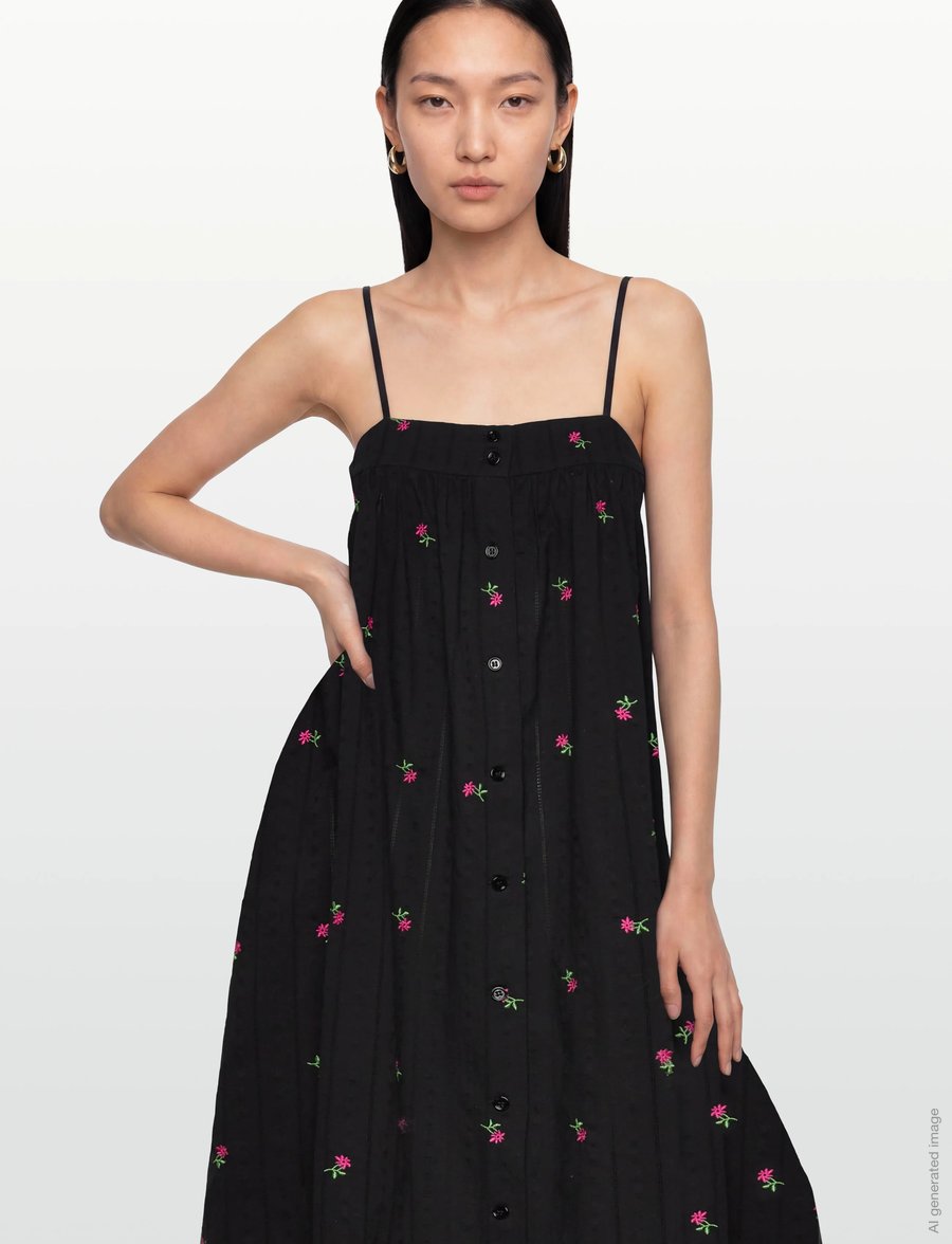 nué notes - Matteo Dress - sommerkleider - 999 black - 3