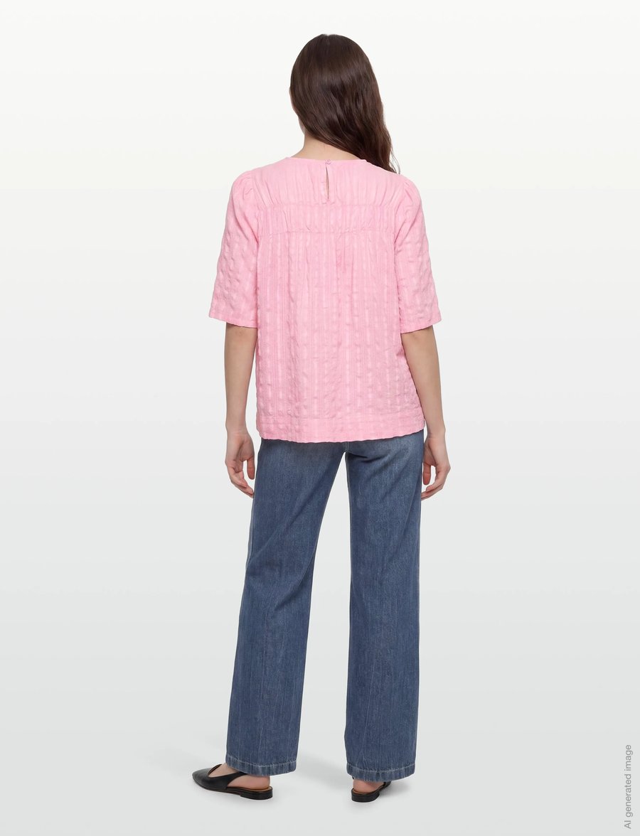 nué notes - Atticus Blouse - kurzärmelige blusen - 311 candy pink - 4