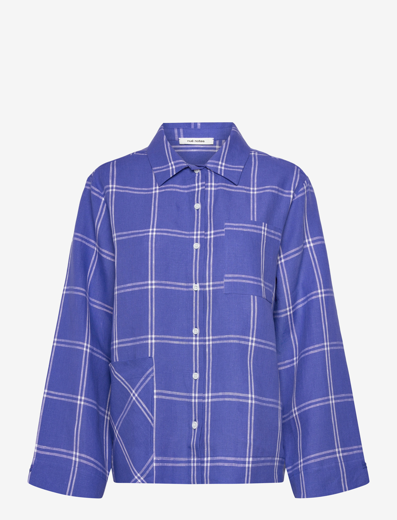 nué notes - Clovis Shirt - linased särgid - 567 baja blue - 1