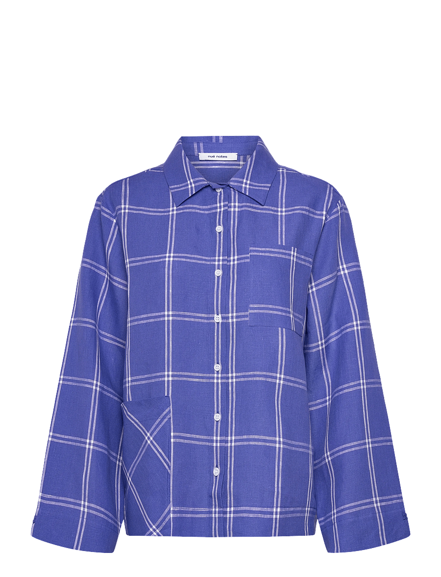 nué notes - Clovis Shirt - linneskjortor - 567 baja blue - 1