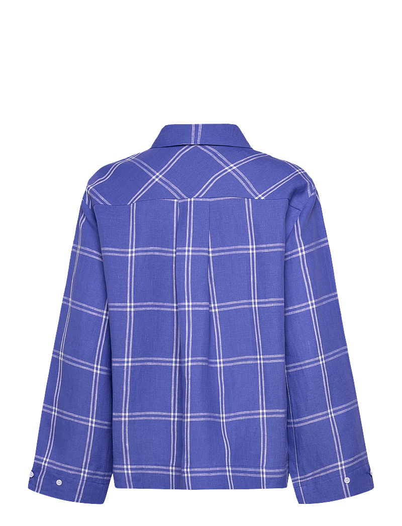 nué notes - Clovis Shirt - linased särgid - 567 baja blue - 2