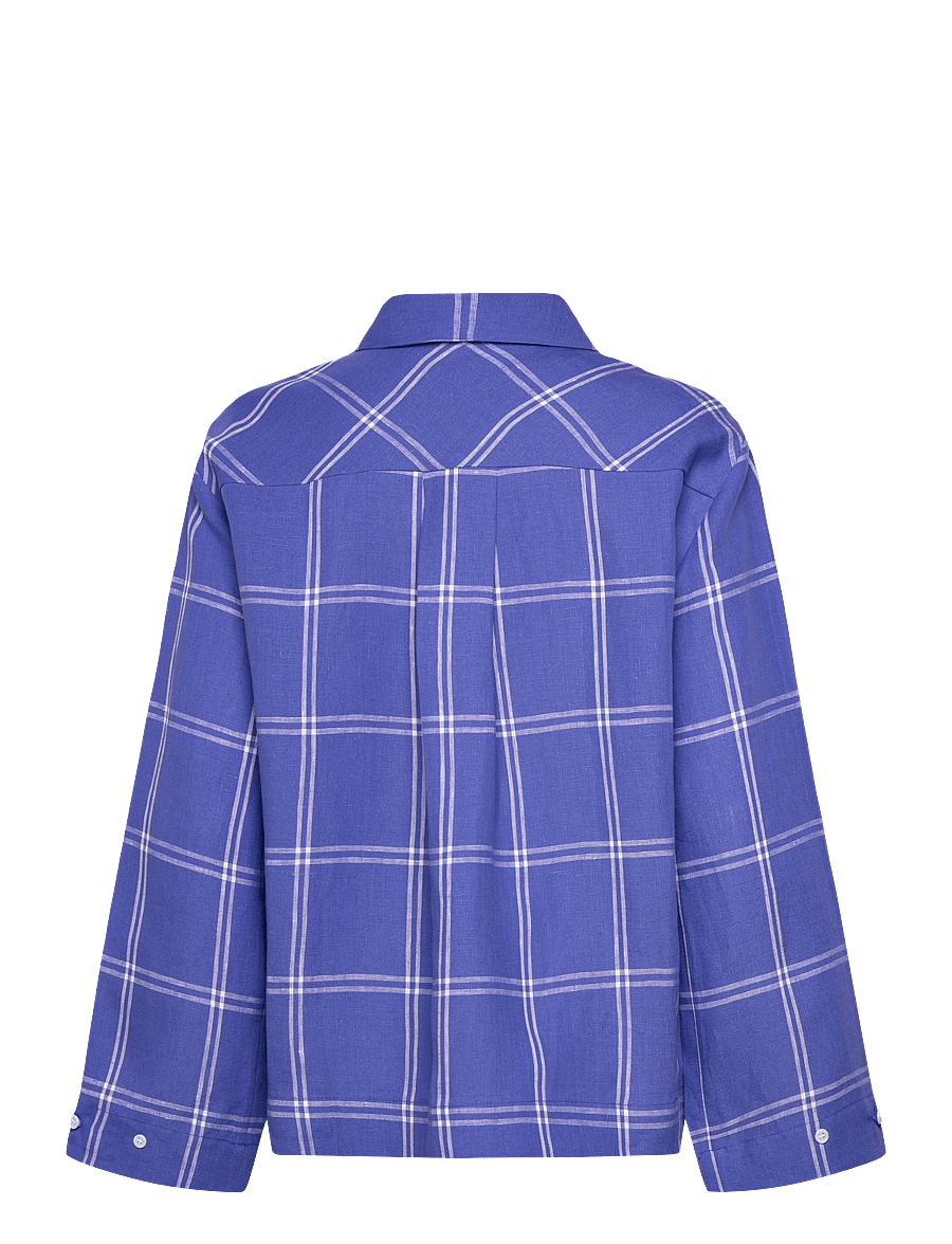 nué notes - Clovis Shirt - linneskjortor - 567 baja blue - 2