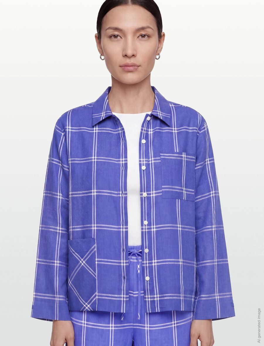nué notes - Clovis Shirt - linneskjortor - 567 baja blue - 3