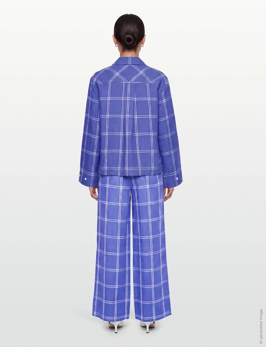 nué notes - Clovis Shirt - linneskjortor - 567 baja blue - 4
