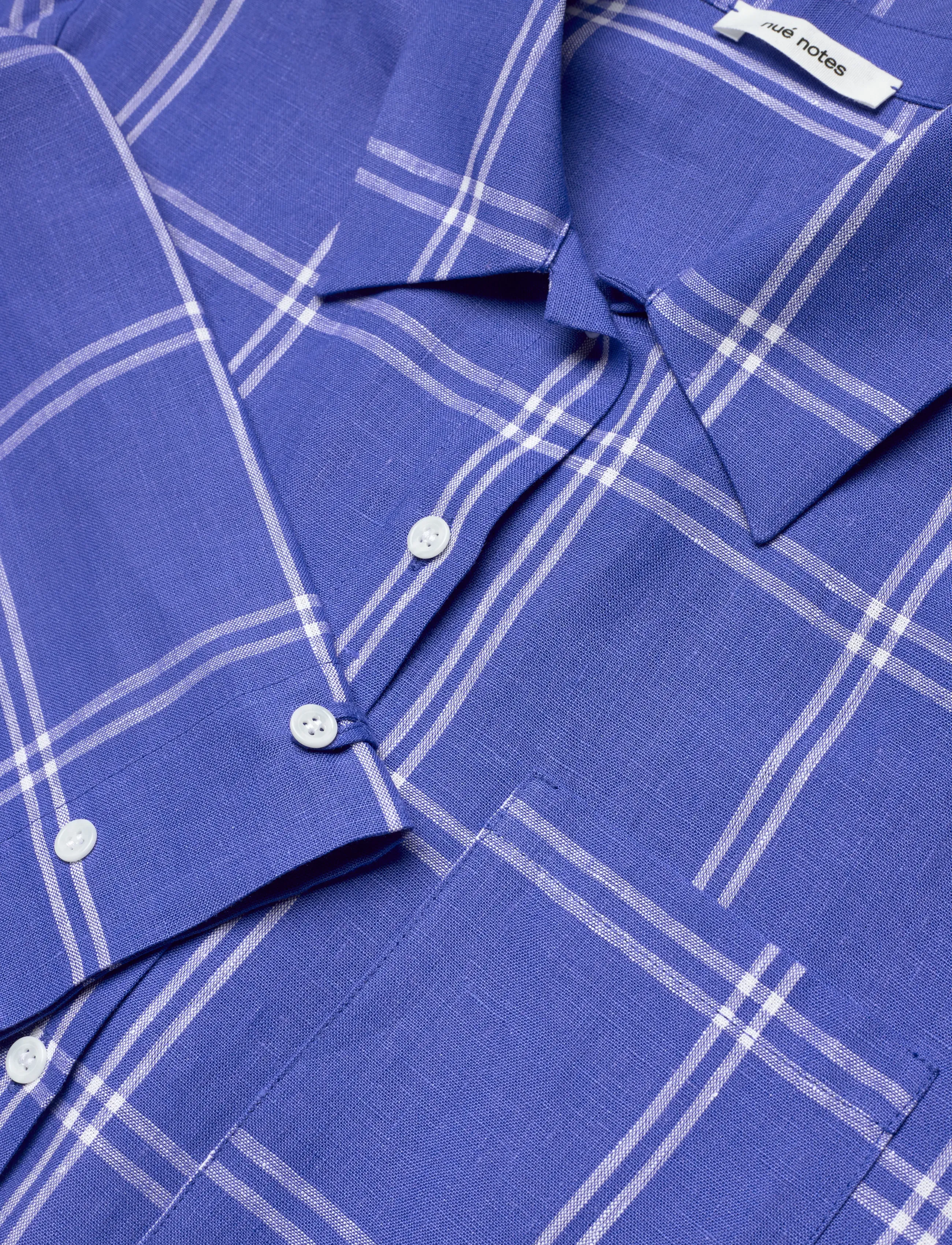 nué notes - Clovis Shirt - linneskjortor - 567 baja blue - 5