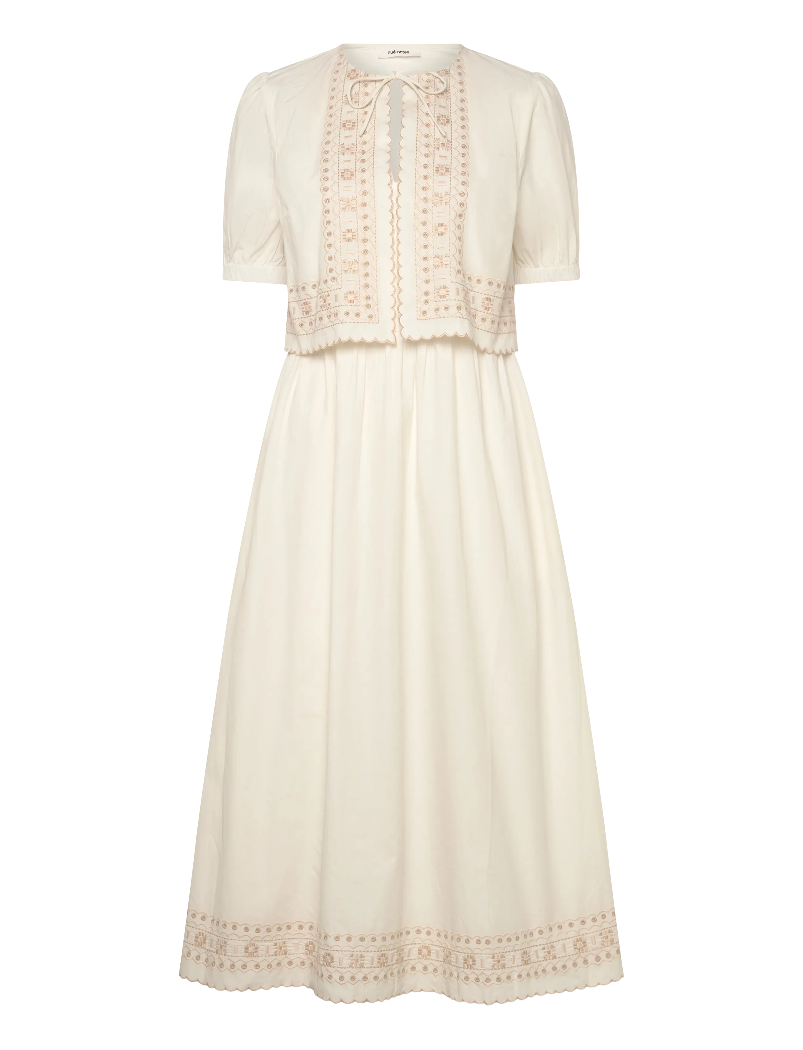 nué notes Cagua Dress - Klänningar - 007 EGRET / cream