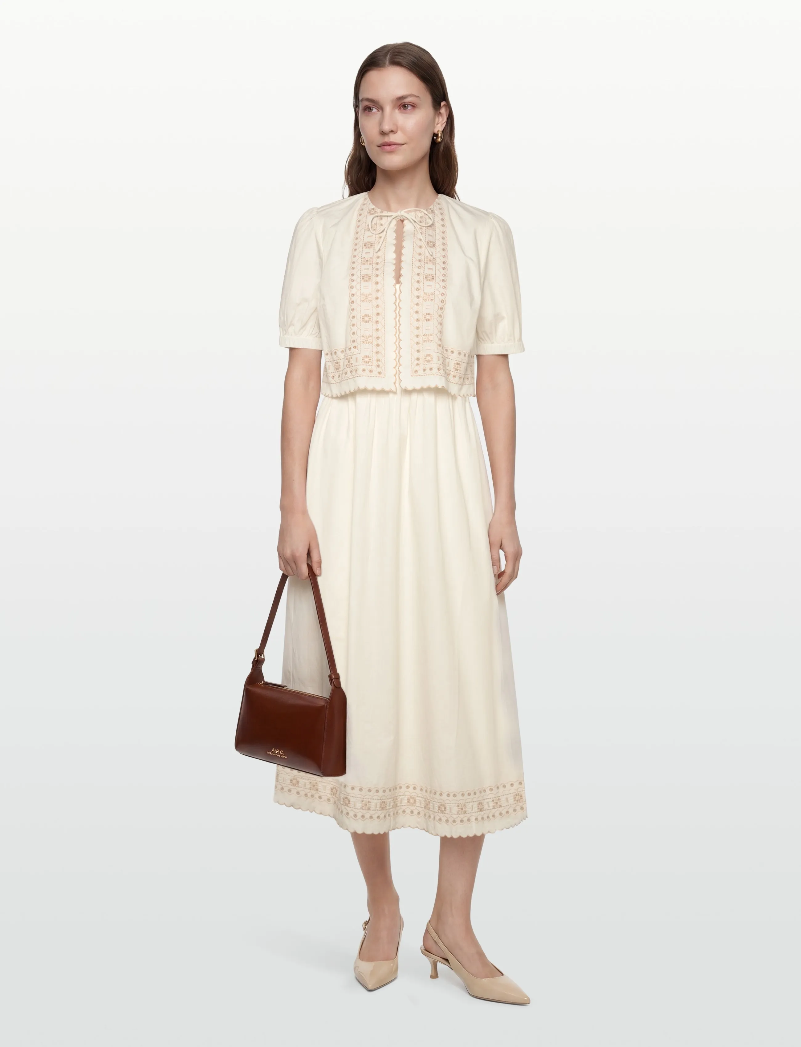 nué notes Cagua Dress - Kampagne - 007 EGRET / cream