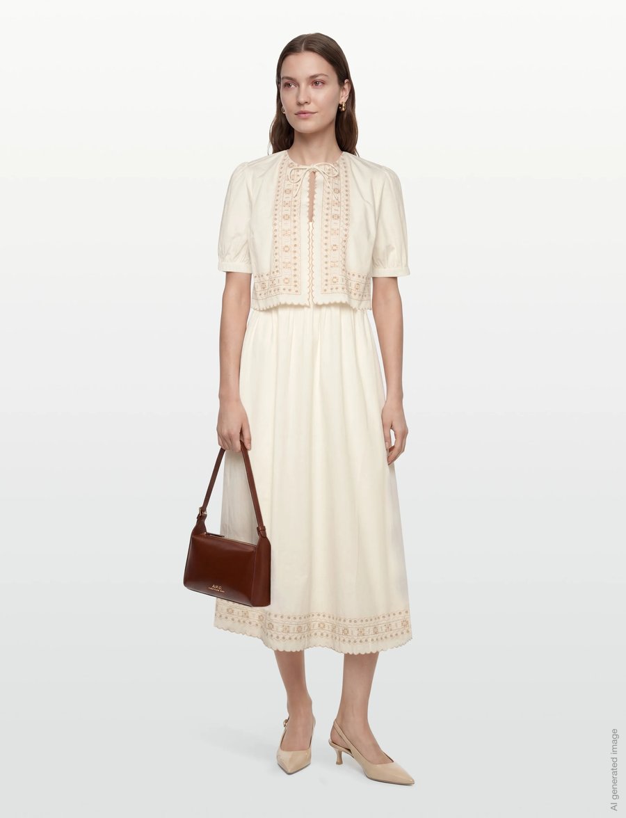 nué notes - Cagua Dress - sommerkleider - 007 egret - 0