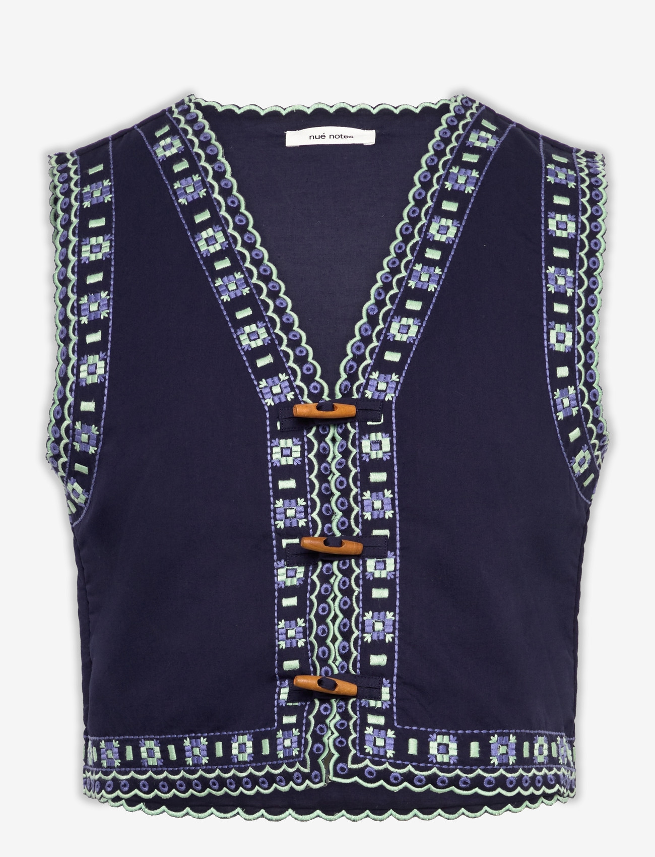 nué notes - Araya Vest - strikveste - 499 navy - 1
