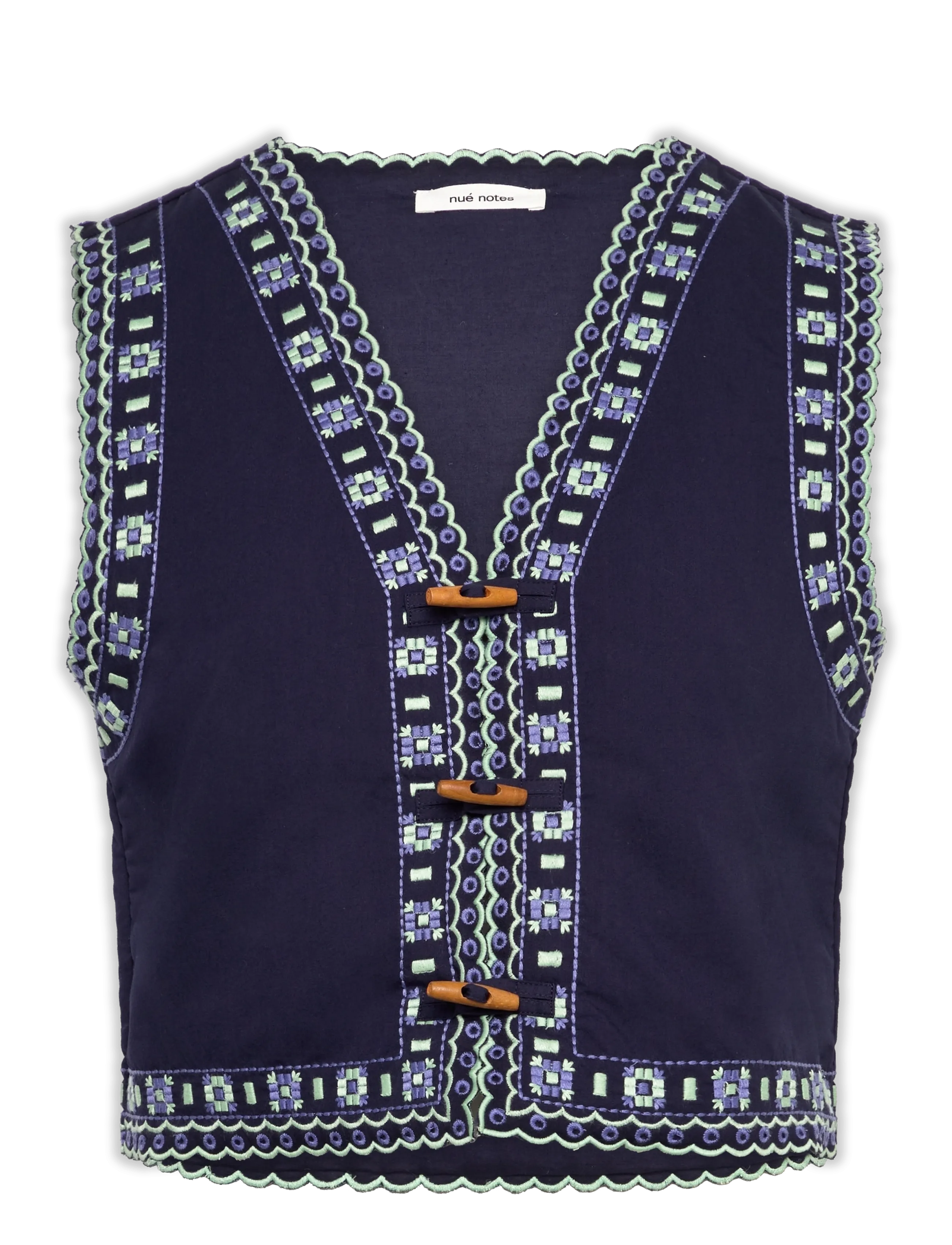 nué notes - Araya Vest - kootud vestid - 499 navy - 1