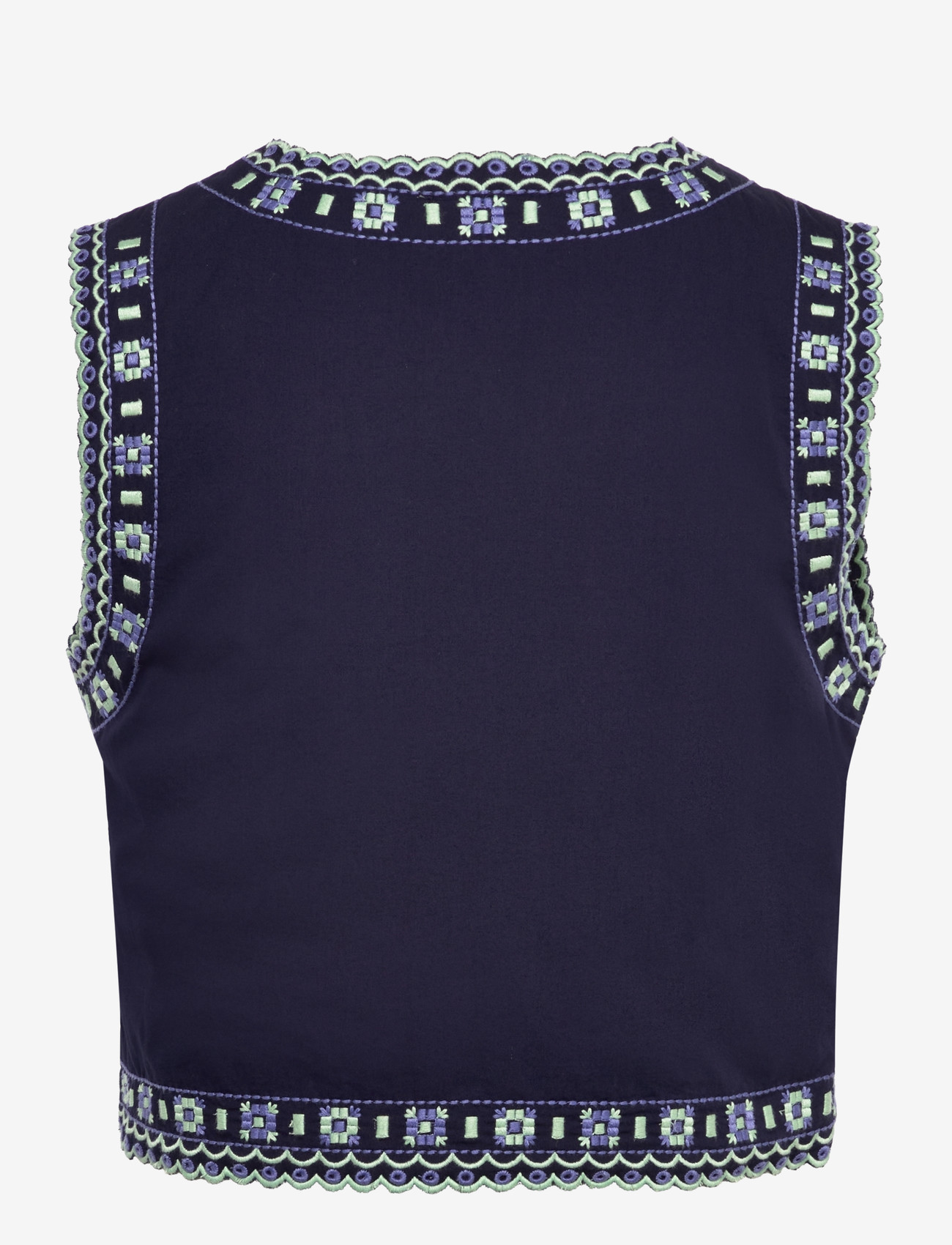 nué notes - Araya Vest - strikveste - 499 navy - 2