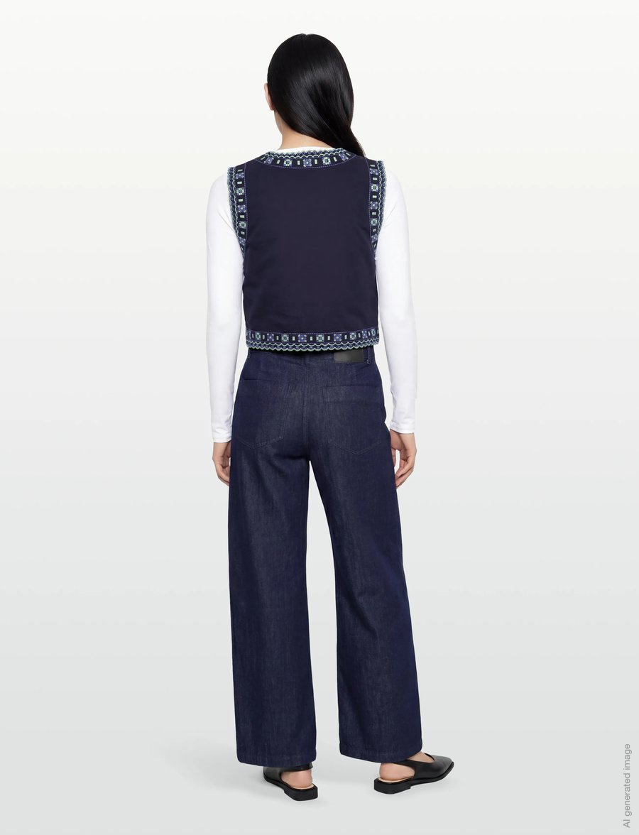 nué notes - Araya Vest - kootud vestid - 499 navy - 4