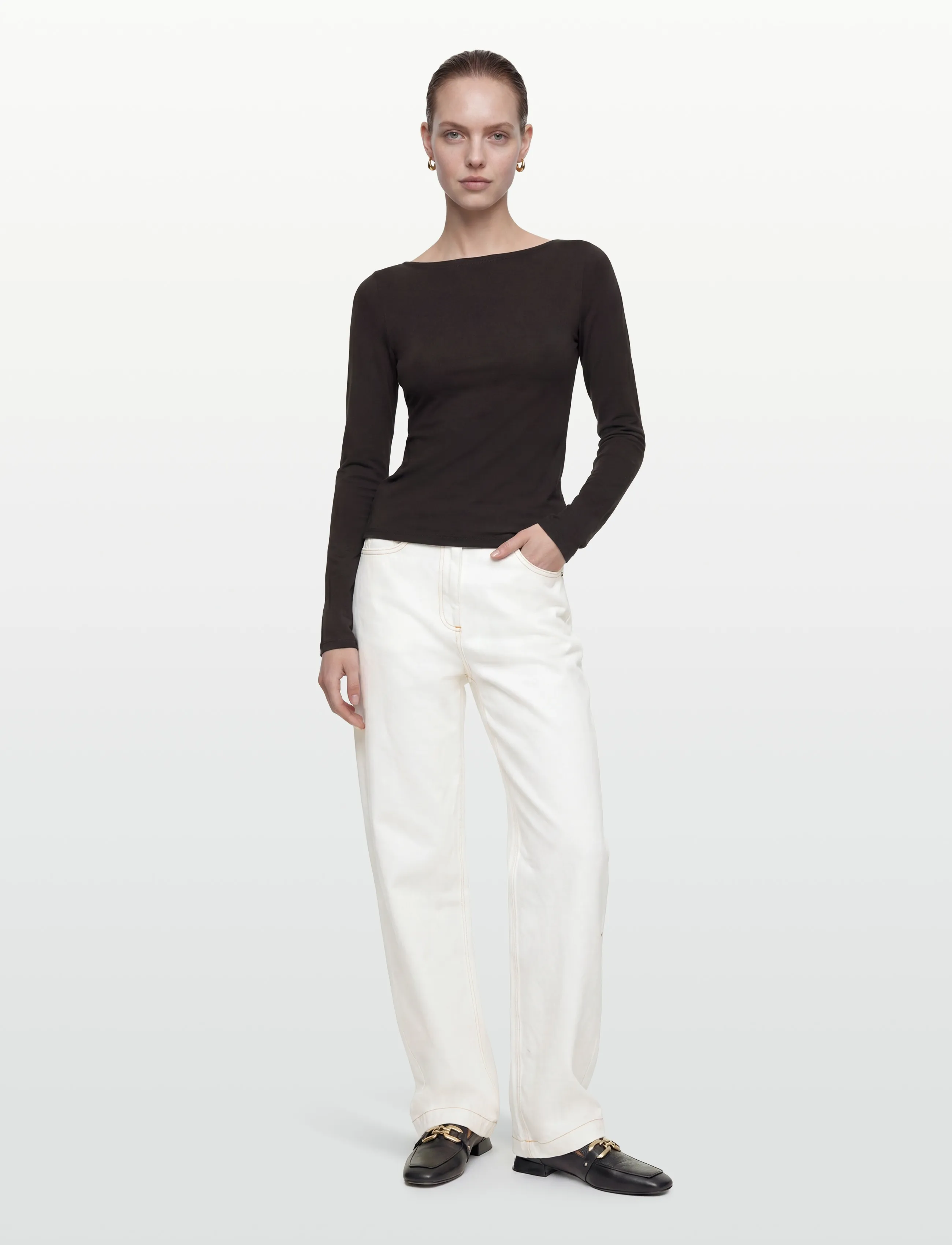 nué notes Sofia Pants - Last chance - 070 UNDYED / cream