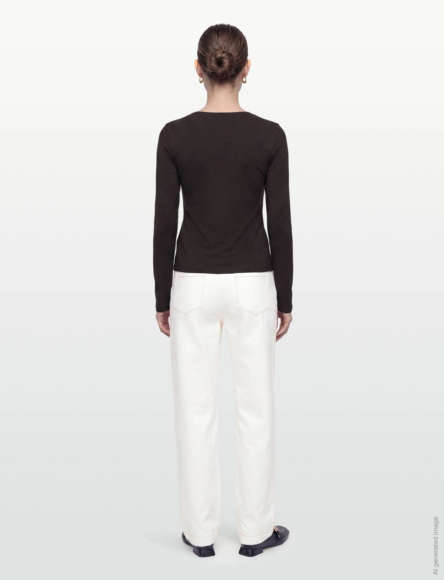 nué notes - Sofia Pants - jeans barrel - 070 undyed - 4