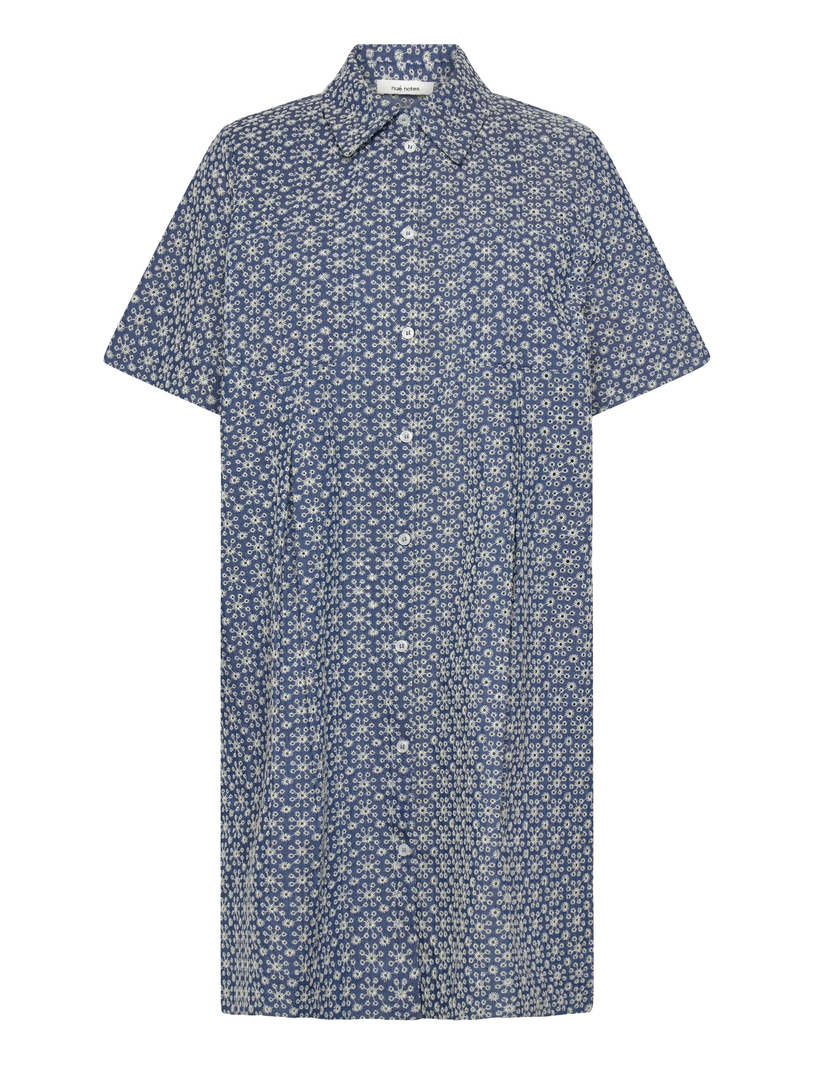 nué notes Florence Dress - nué notes - 565 WHITE FLOWER DENIM / blue