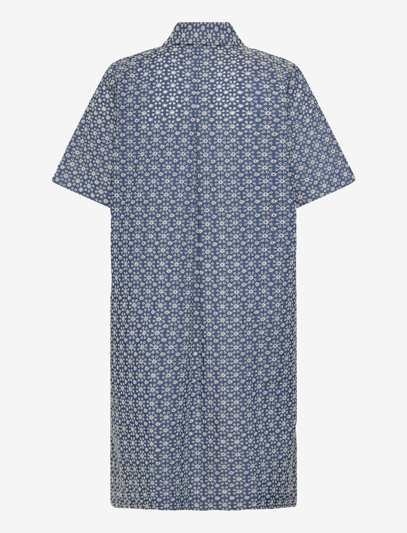 nué notes - Florence Dress - hemdkleider - 565 white flower denim - 2