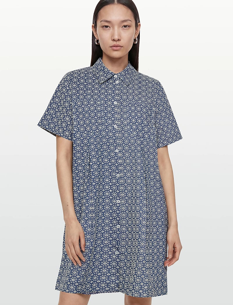 nué notes - Florence Dress - hemdkleider - 565 white flower denim - 3