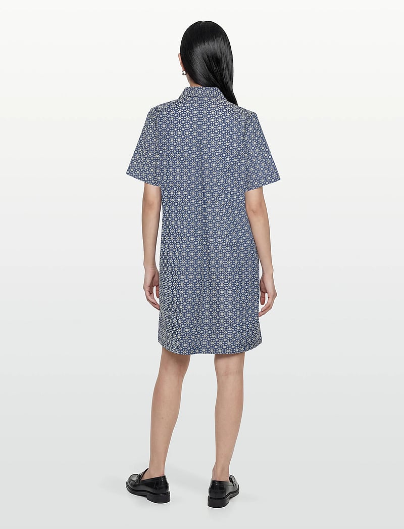 nué notes - Florence Dress - hemdkleider - 565 white flower denim - 4