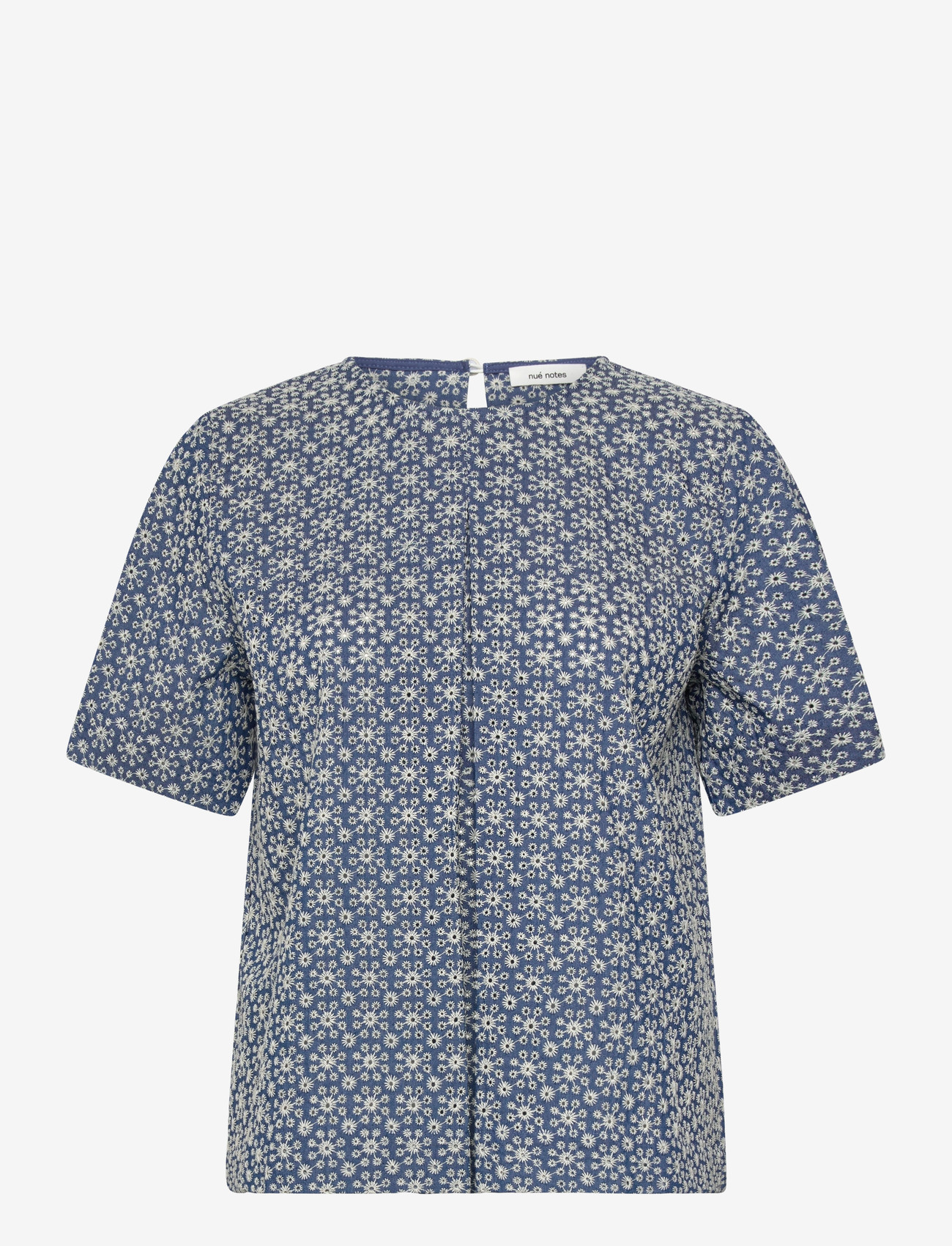 nué notes - Montgomery Blouse - short-sleeved blouses - 565 white flower denim - 0