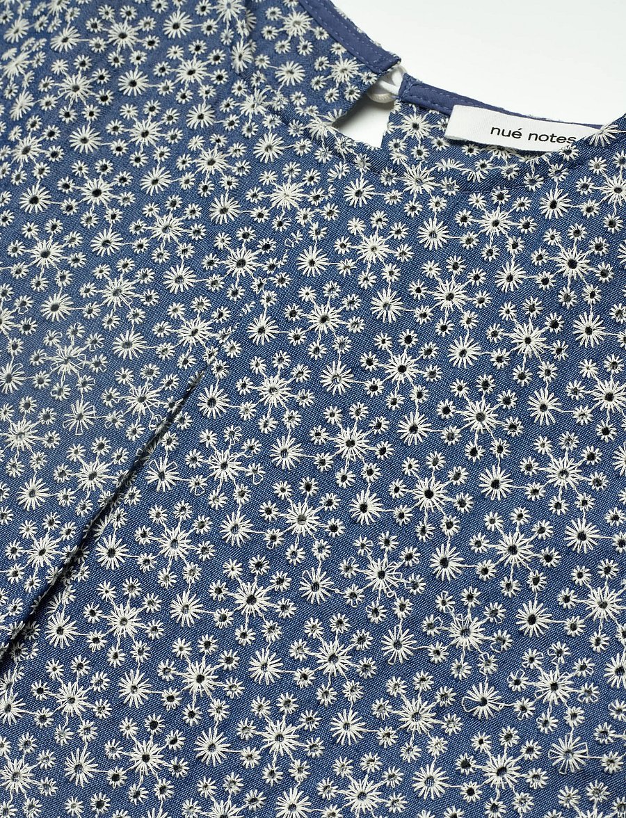 nué notes - Montgomery Blouse - stutterma blússur - 565 white flower denim - 5