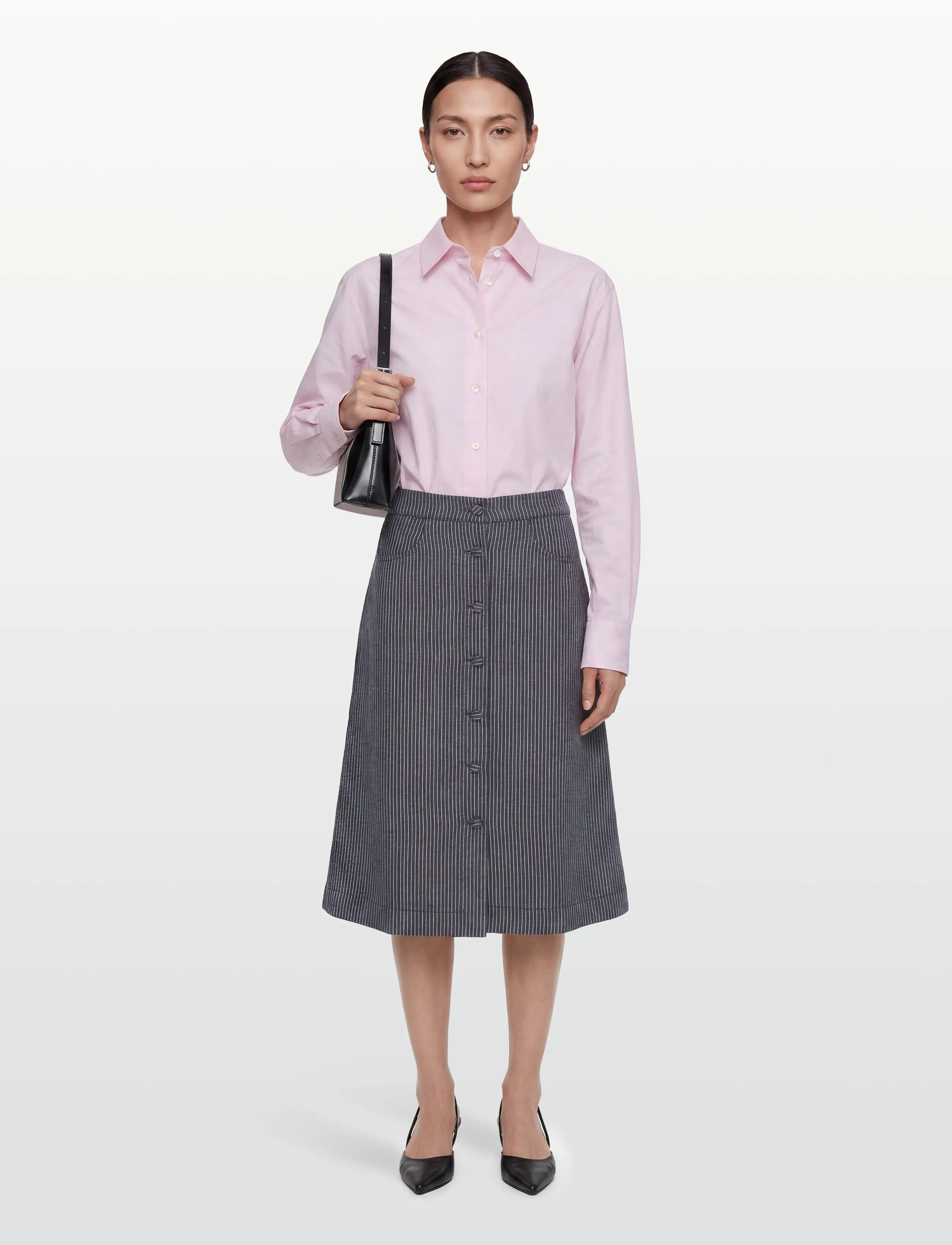 nué notes - Palmer Skirt - jupes midi - 499 navy - 0